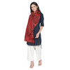 IKAT LINE Wool Blend Red Printed Stole