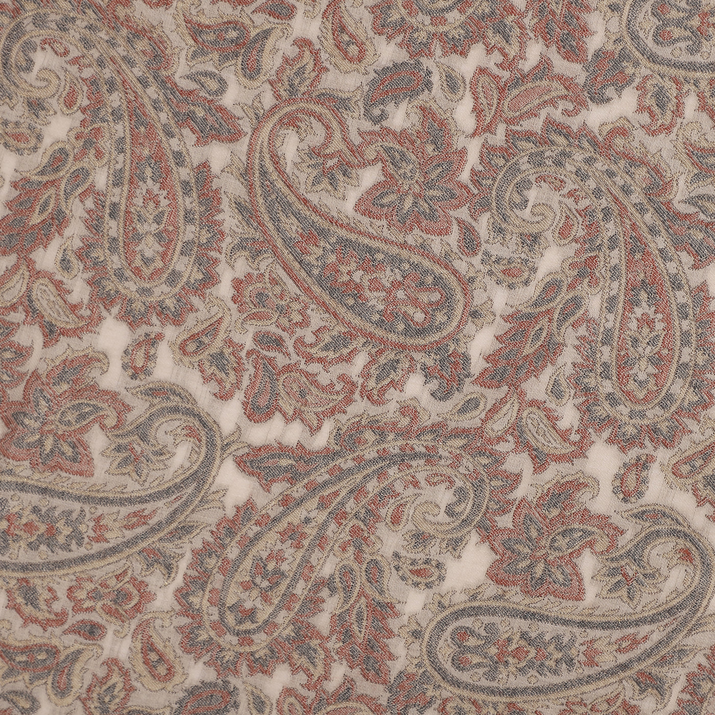 DAAGI Wool Blend Brown Paisley Printed Stole