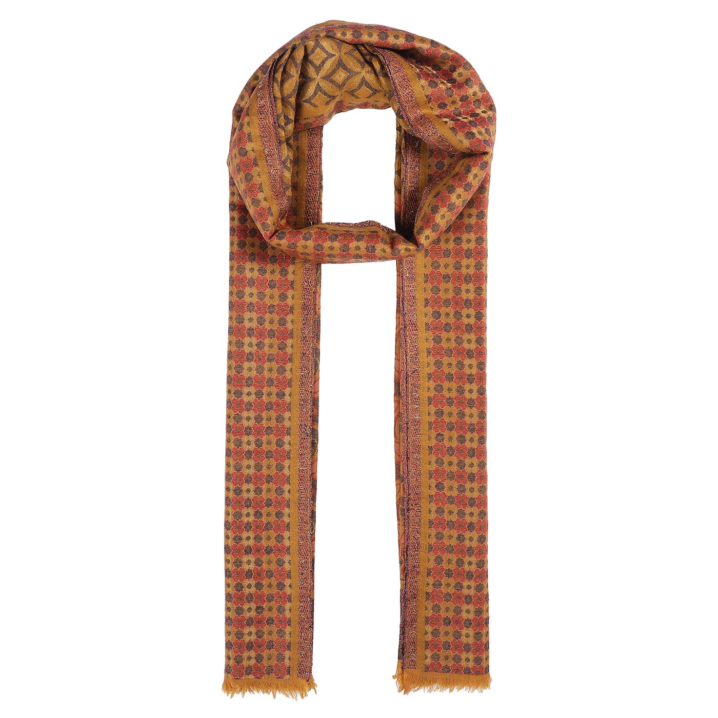 MODREN GEO Wool Blend Printed Stole