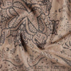 POLA Wool Blend Brown Printed Fringed Stole