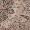 POLA Wool Blend Brown Printed Fringed Stole