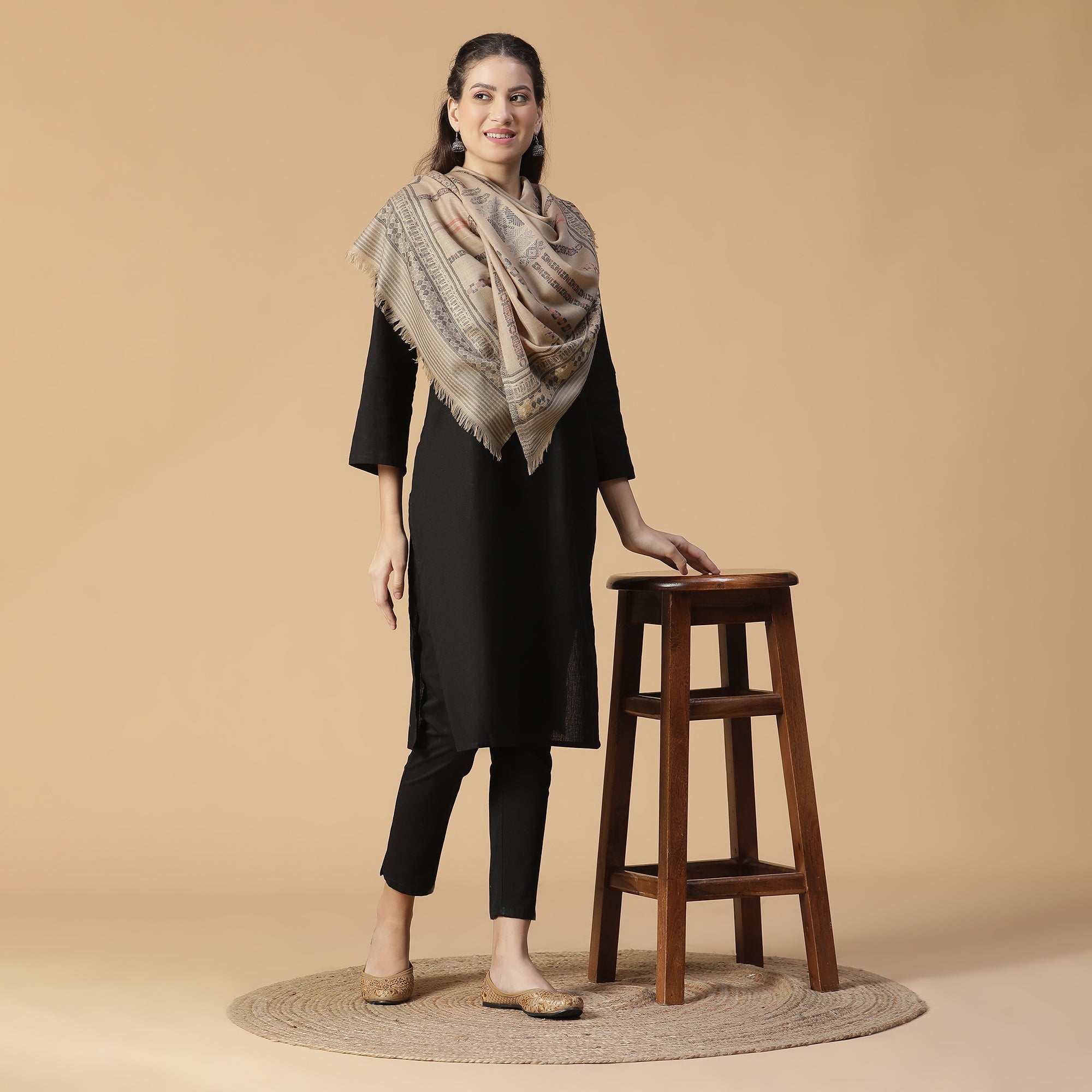 Saumya Design Glam Metallic Wool Stole