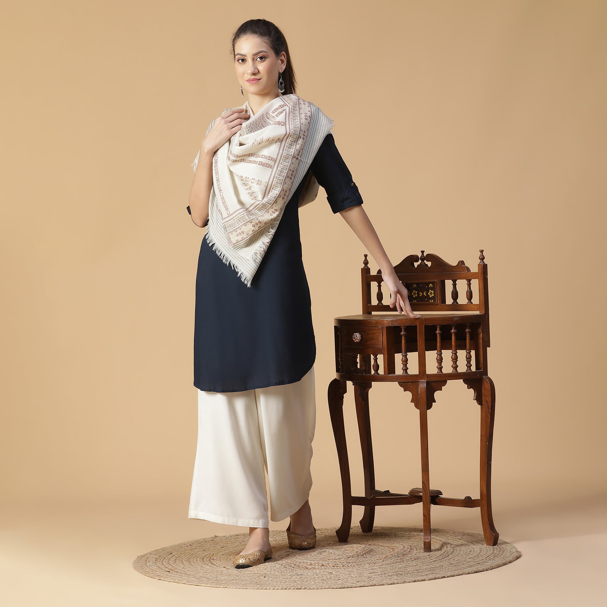 Saumya Design Glam Metallic Wool Stole