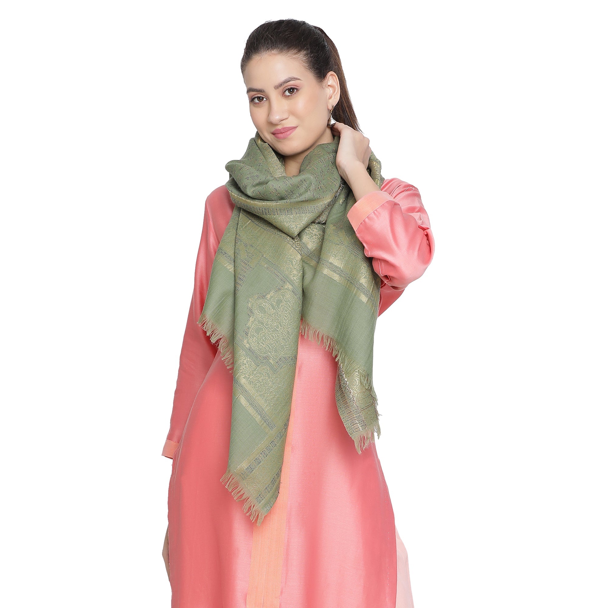 Nagma Woven Design Woolen Stole