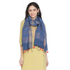 Multiple Stripes Wool & Lurex Dobby Stole