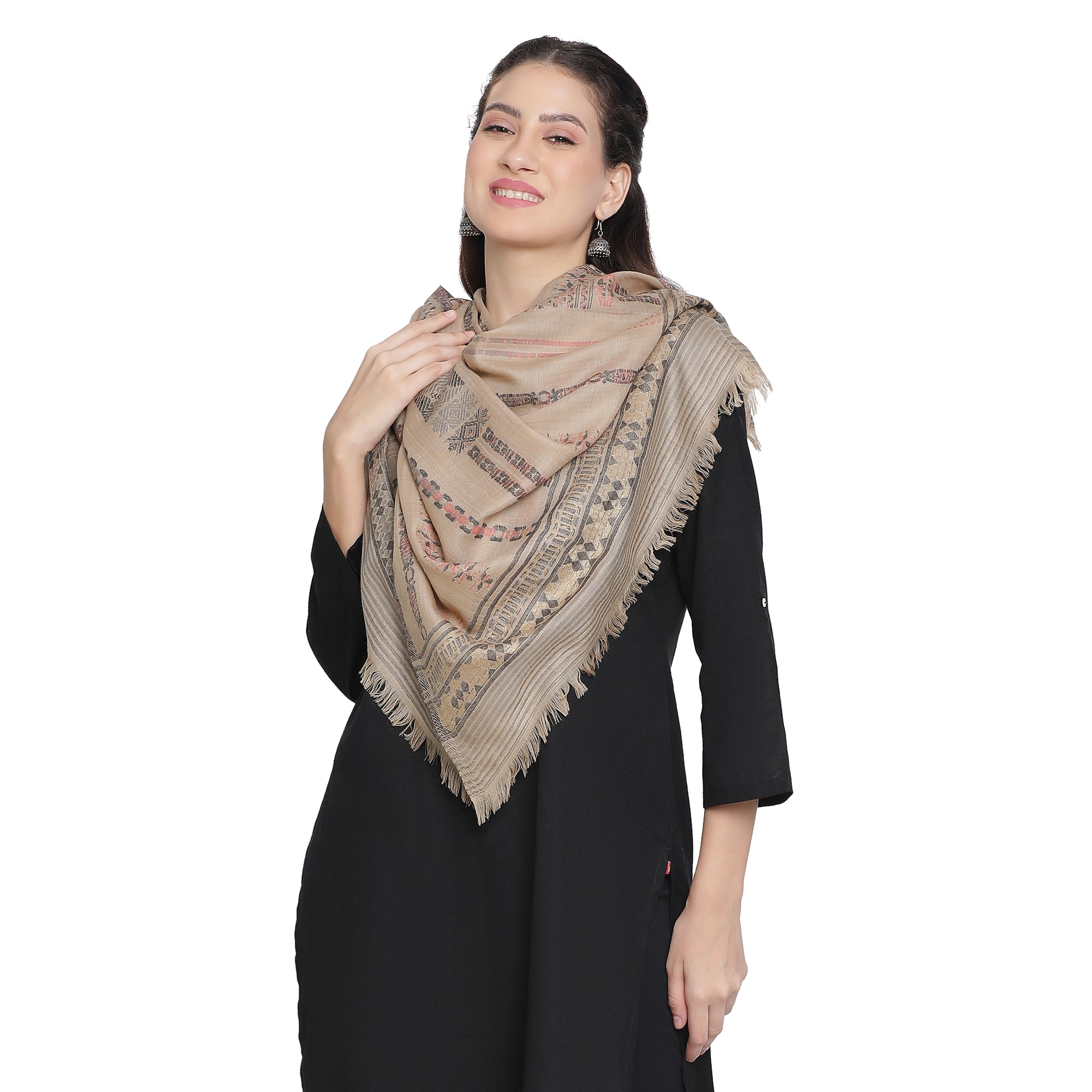 Saumya Design Glam Metallic Wool Stole