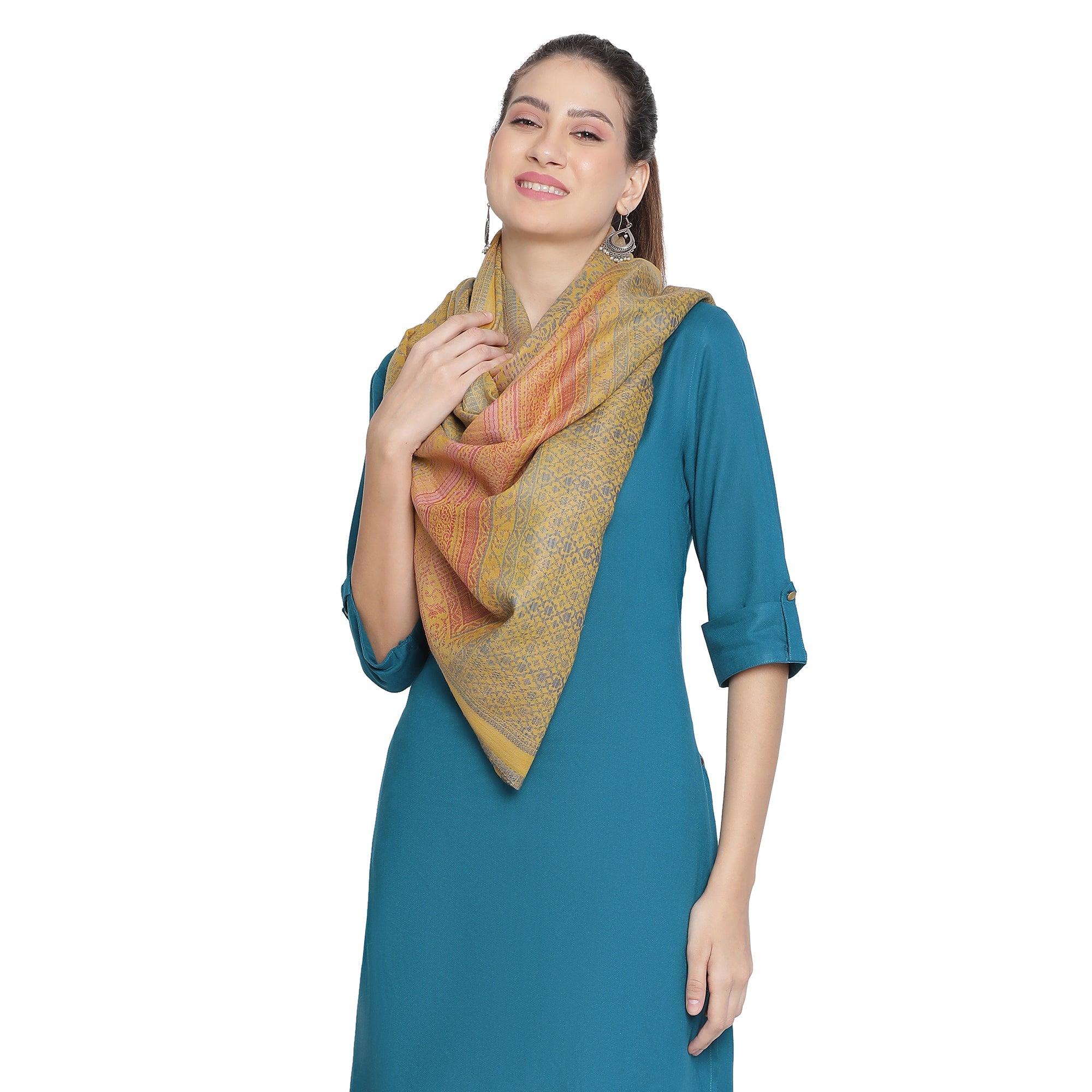 Omaira Woven Design Woolen Stole