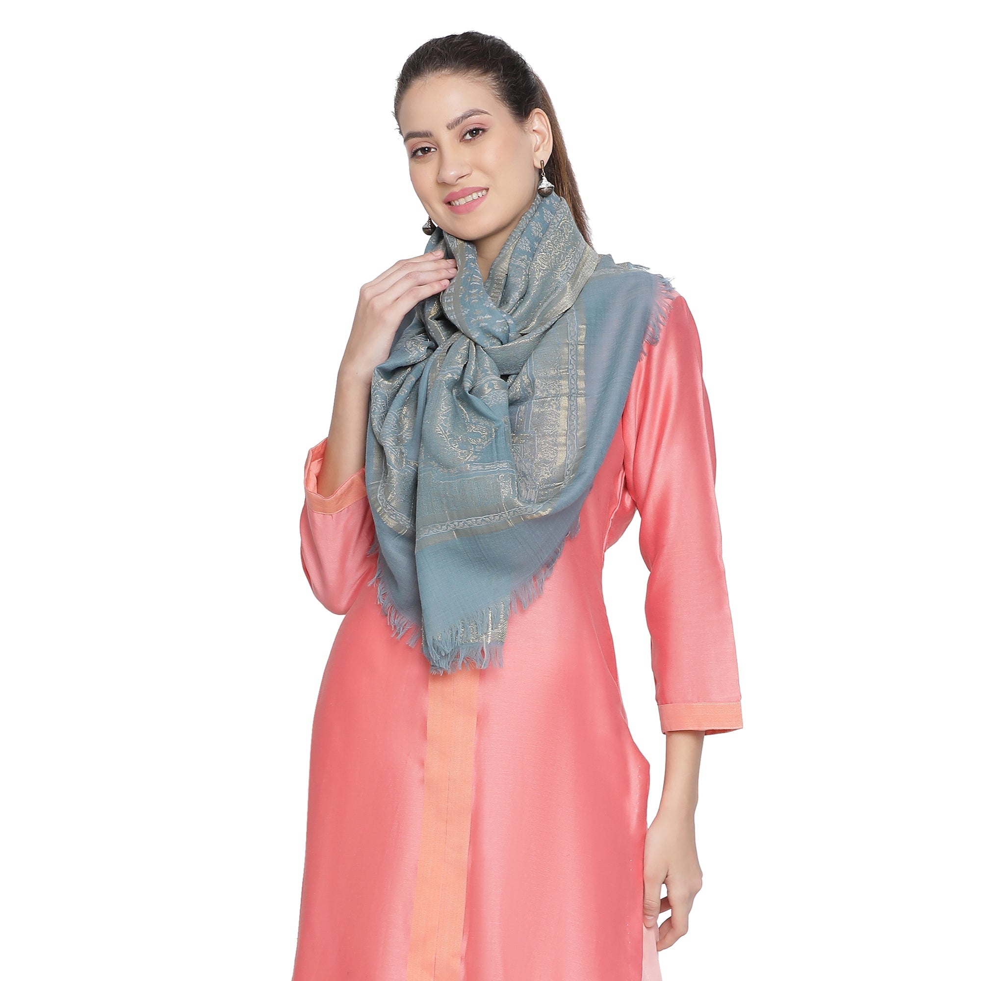 Nagma Woven Design Woolen Stole