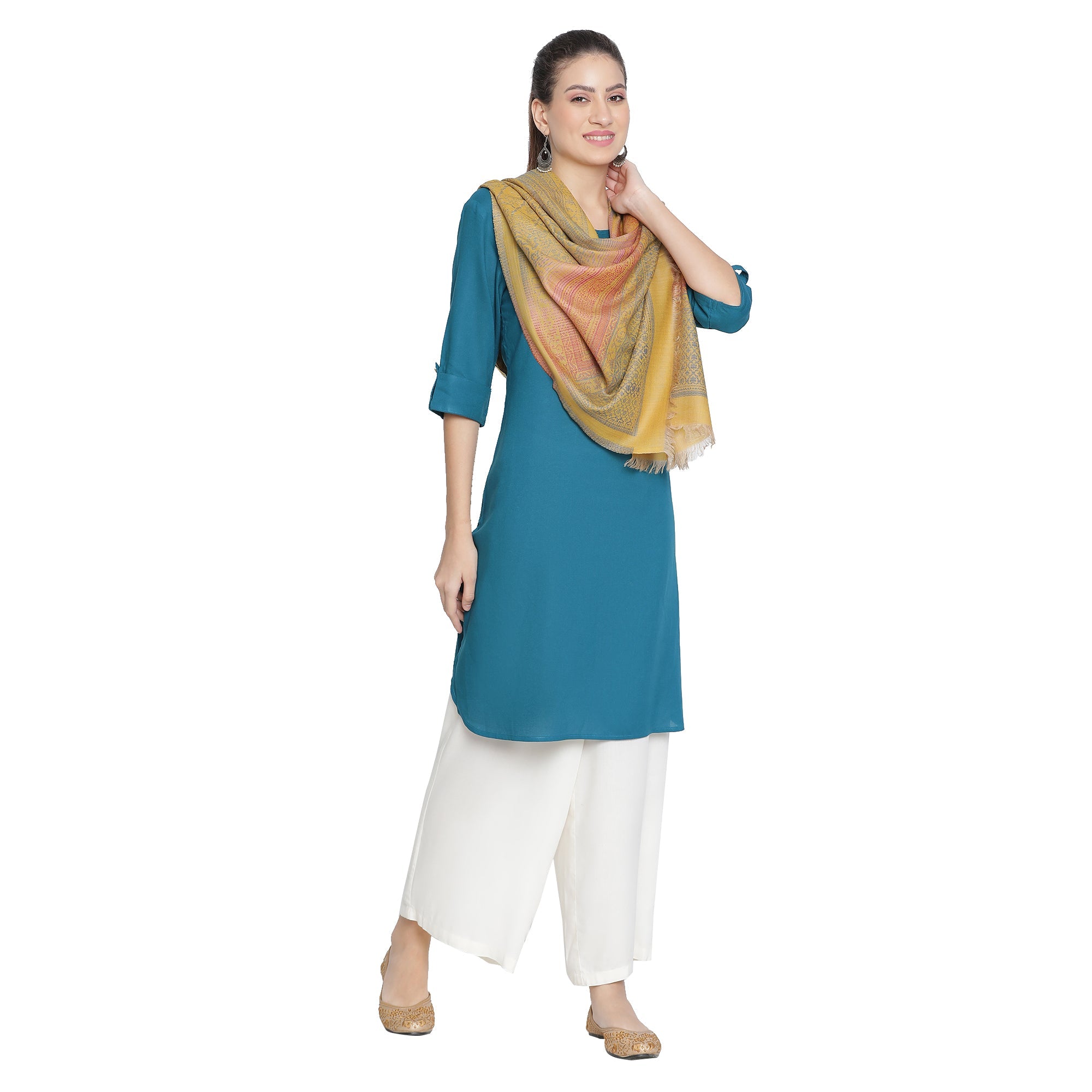 Omaira Woven Design Woolen Stole