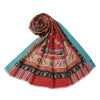 Peonies Floral Pure Wool Printed Shawl
