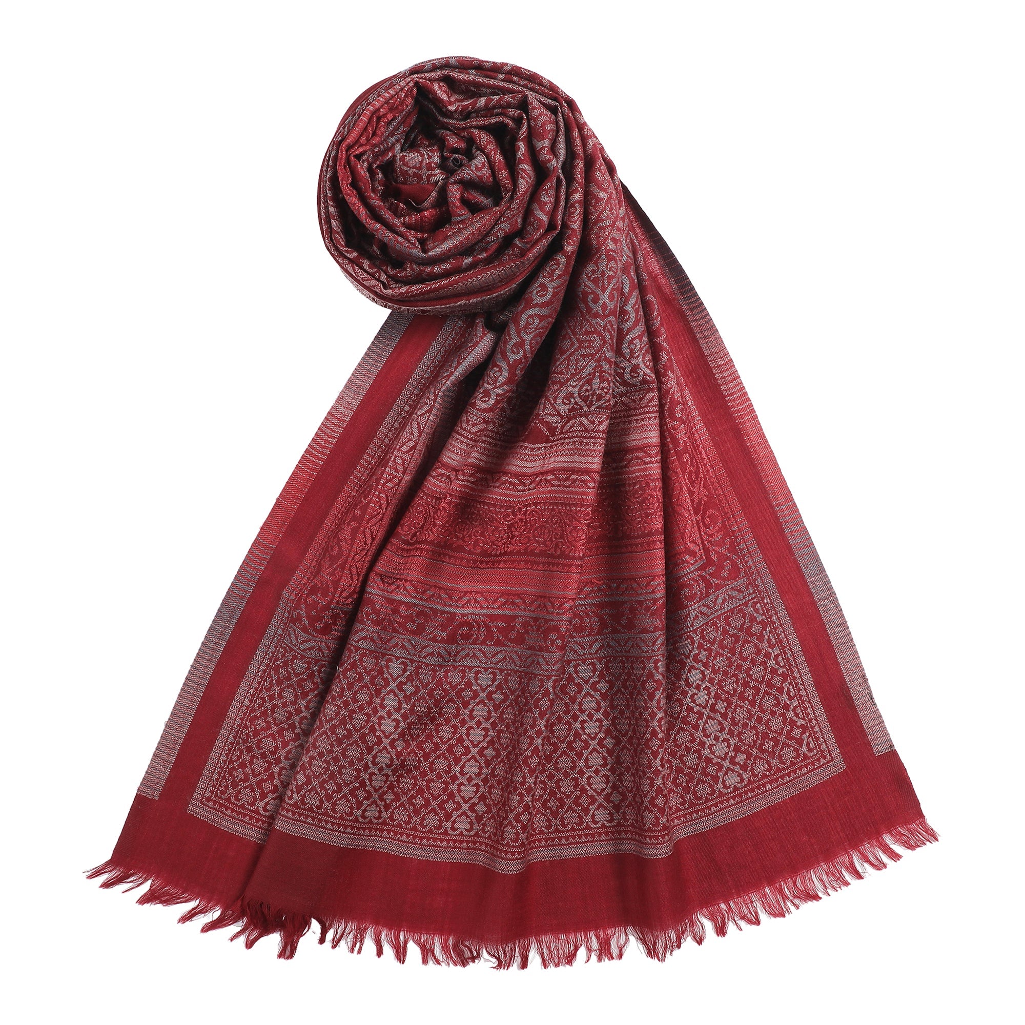 Omaira Woven Design Woolen Stole