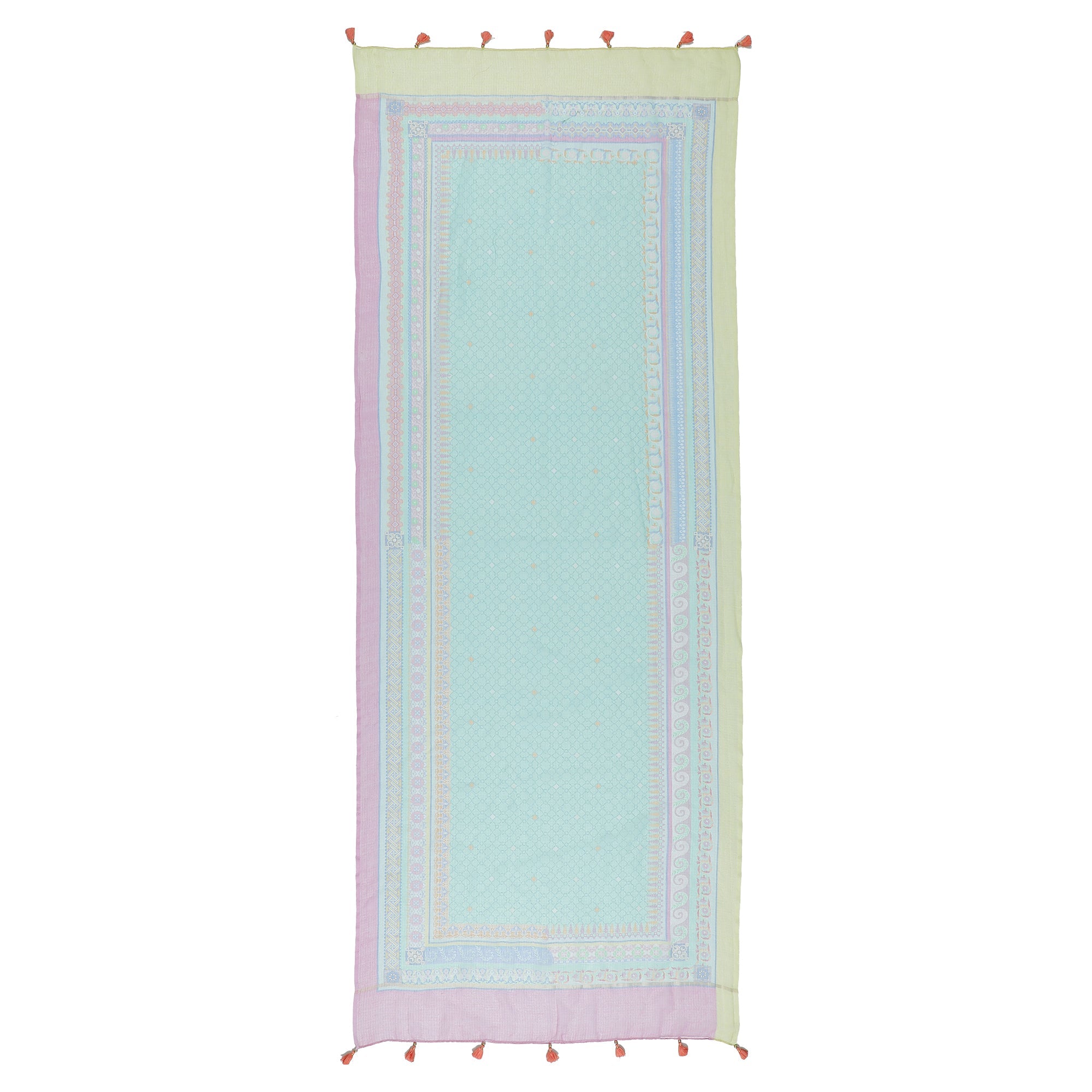 Aanya: Blush Cascade Printed Cotton Silk Dupatta