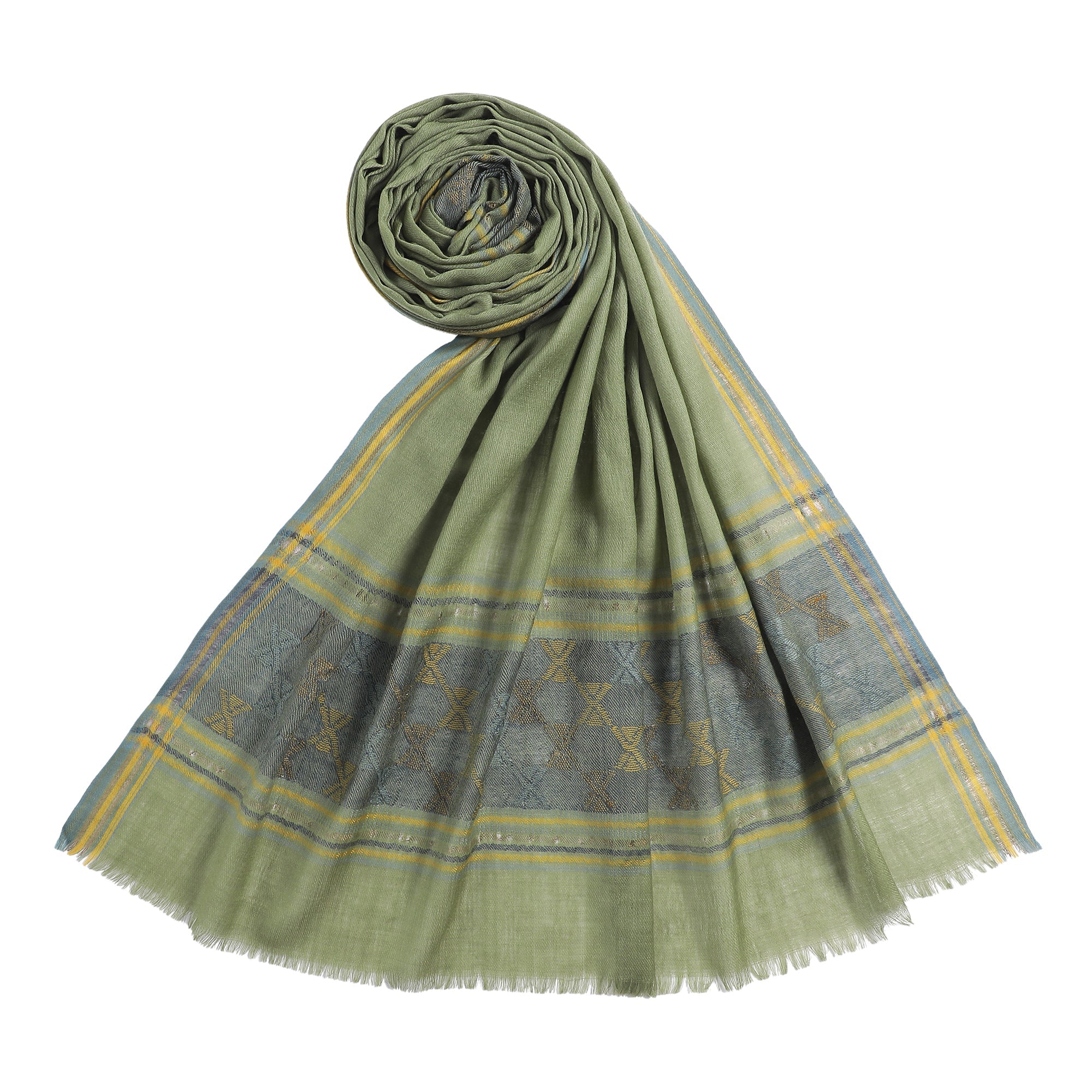 Ibadat Wool Metallic Dobby Shawl