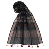 Multiple Stripes Wool & Lurex Dobby Stole