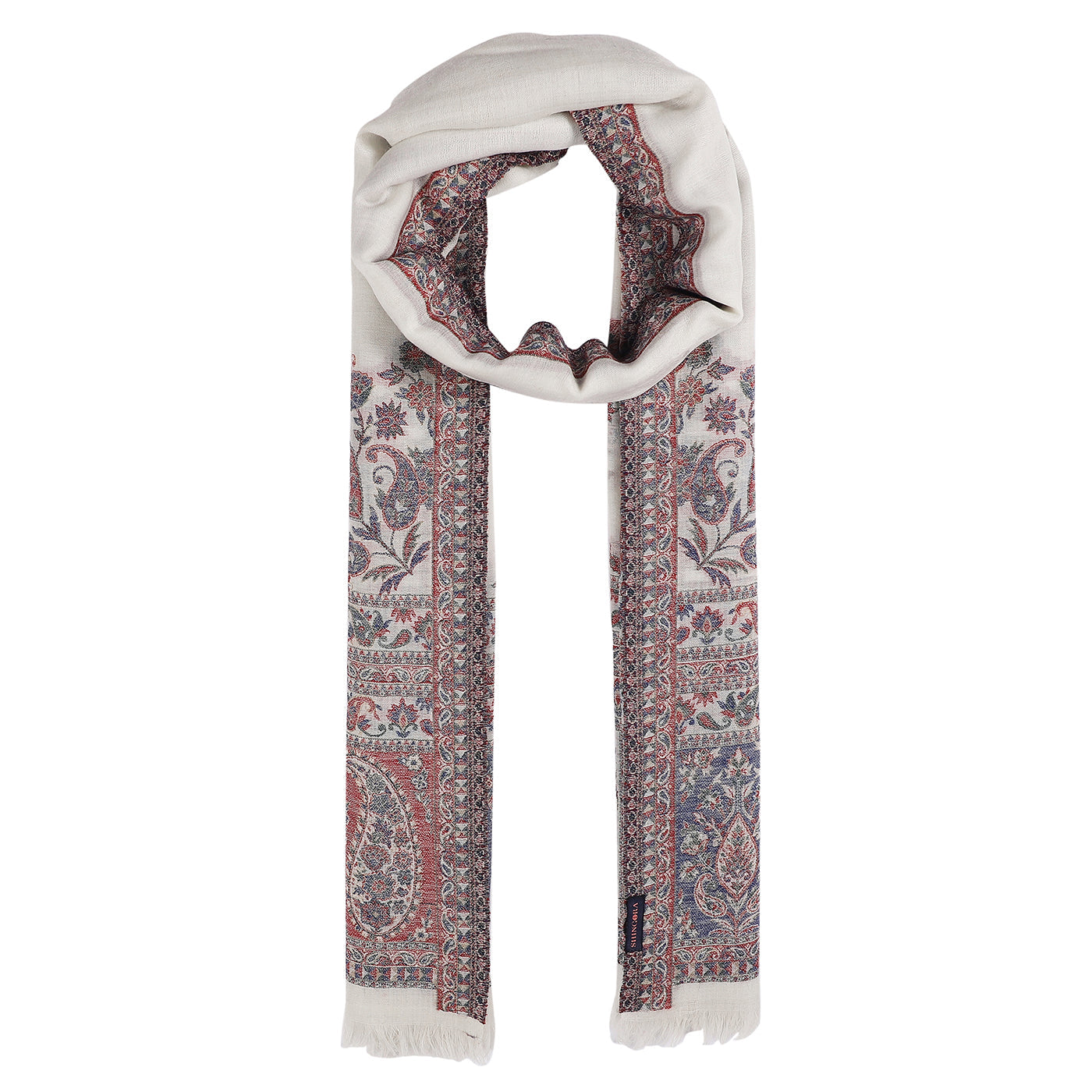 Kija Wool & Lurex Jacquard Stole