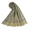 Madras Plaids Wool Metallic Dobby Shawl