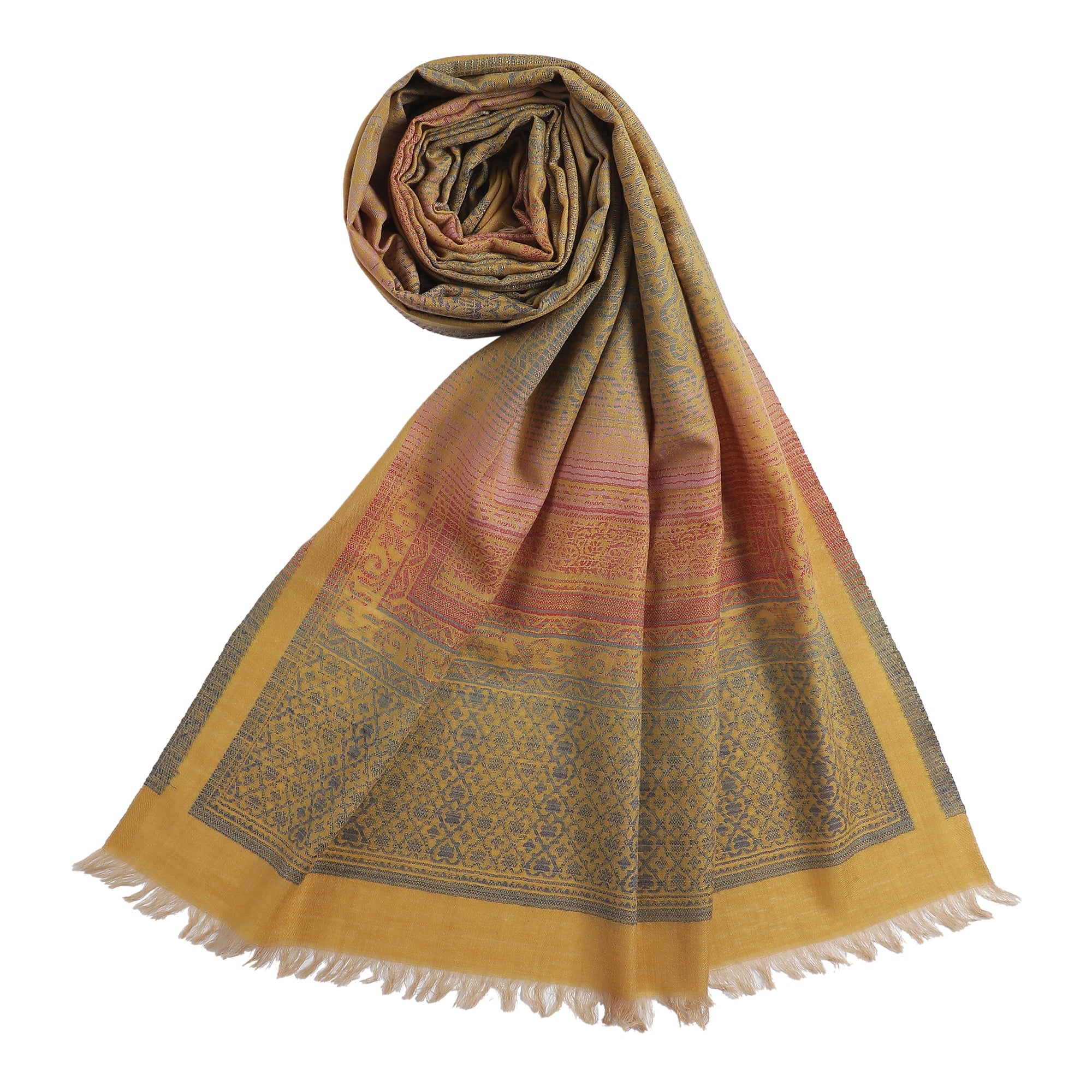 Omaira Woven Design Woolen Stole