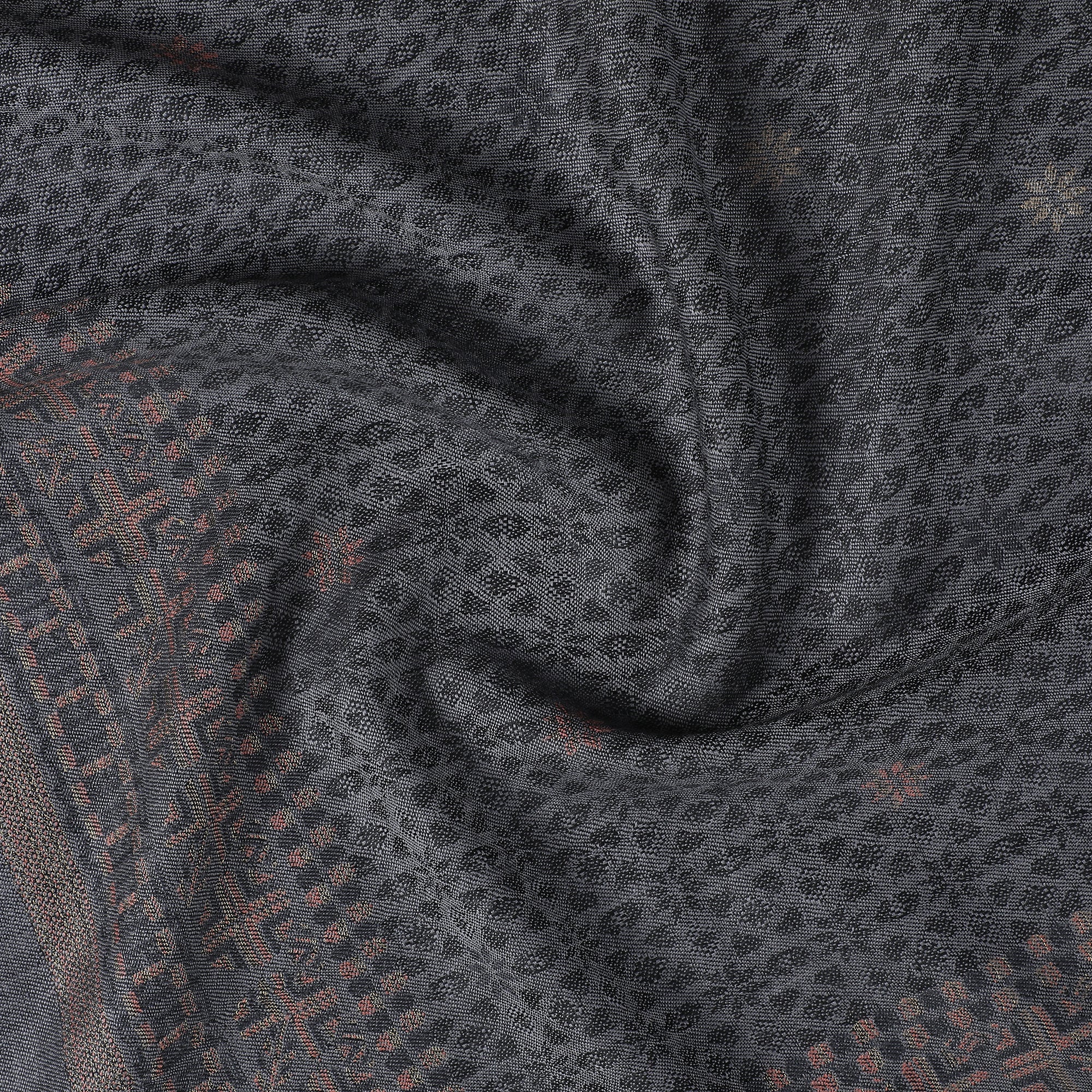 Dotted Wool Blend Woven Design Stole