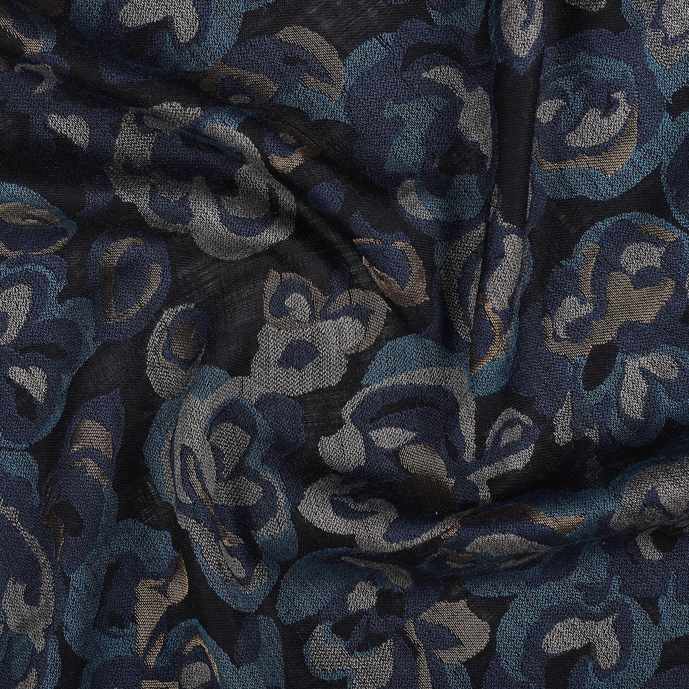 Vivid Wool & Lurex Jacquard Stole