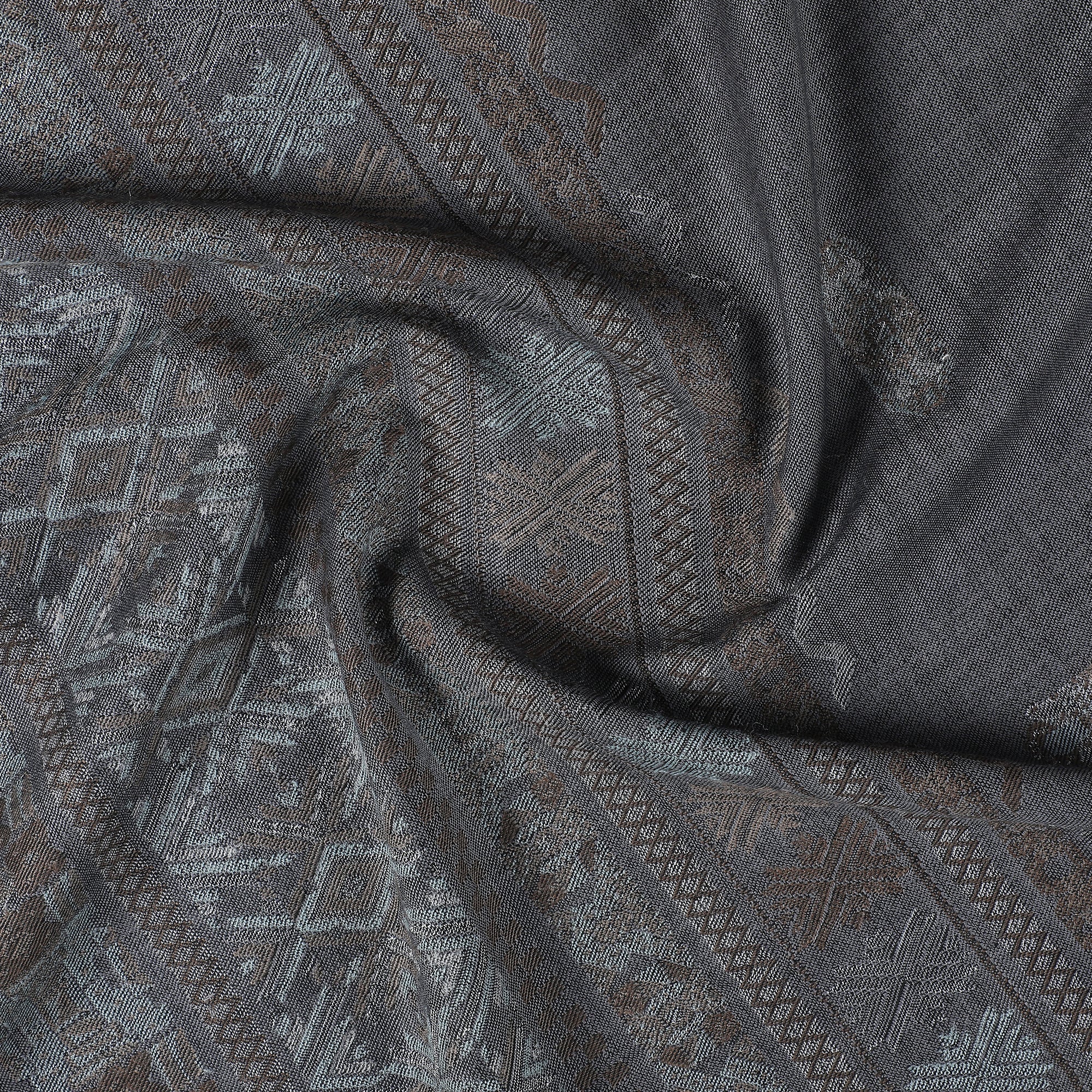 Bold Beauty Metallic Jacquard Wool Stole