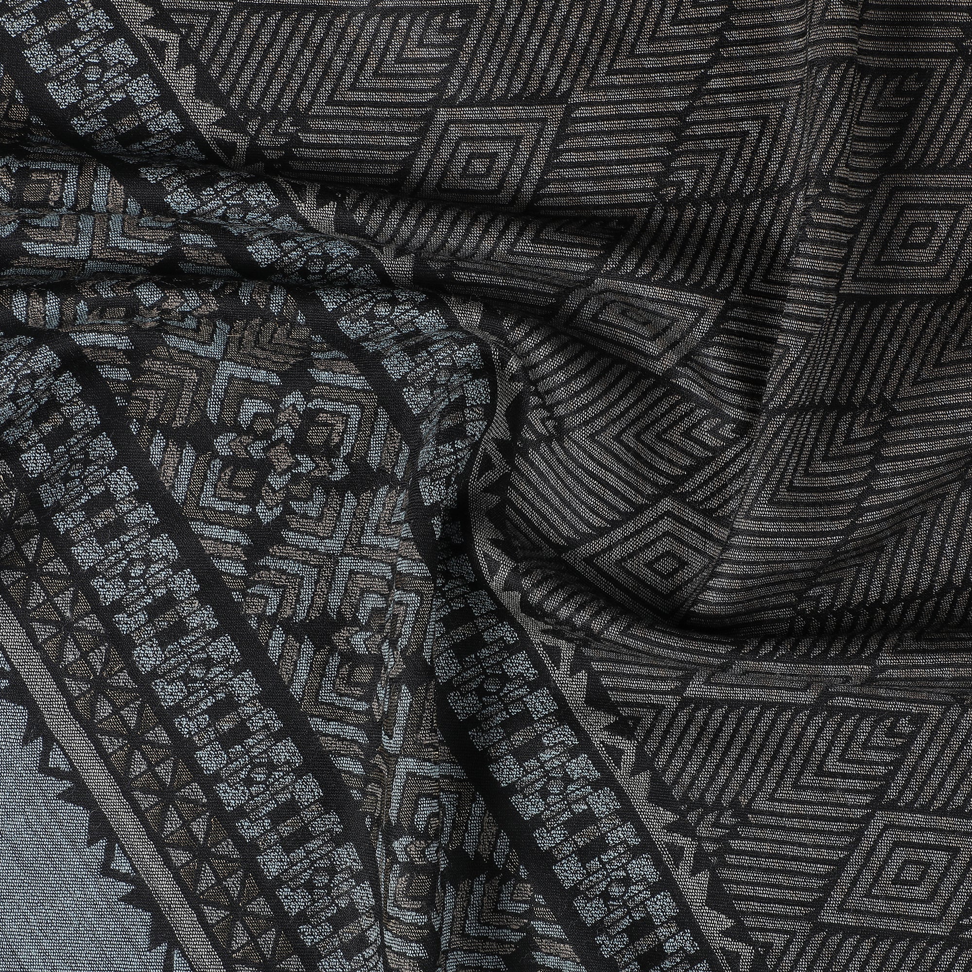 Sahara's Luxe Jacquard Wool Metallic Stole
