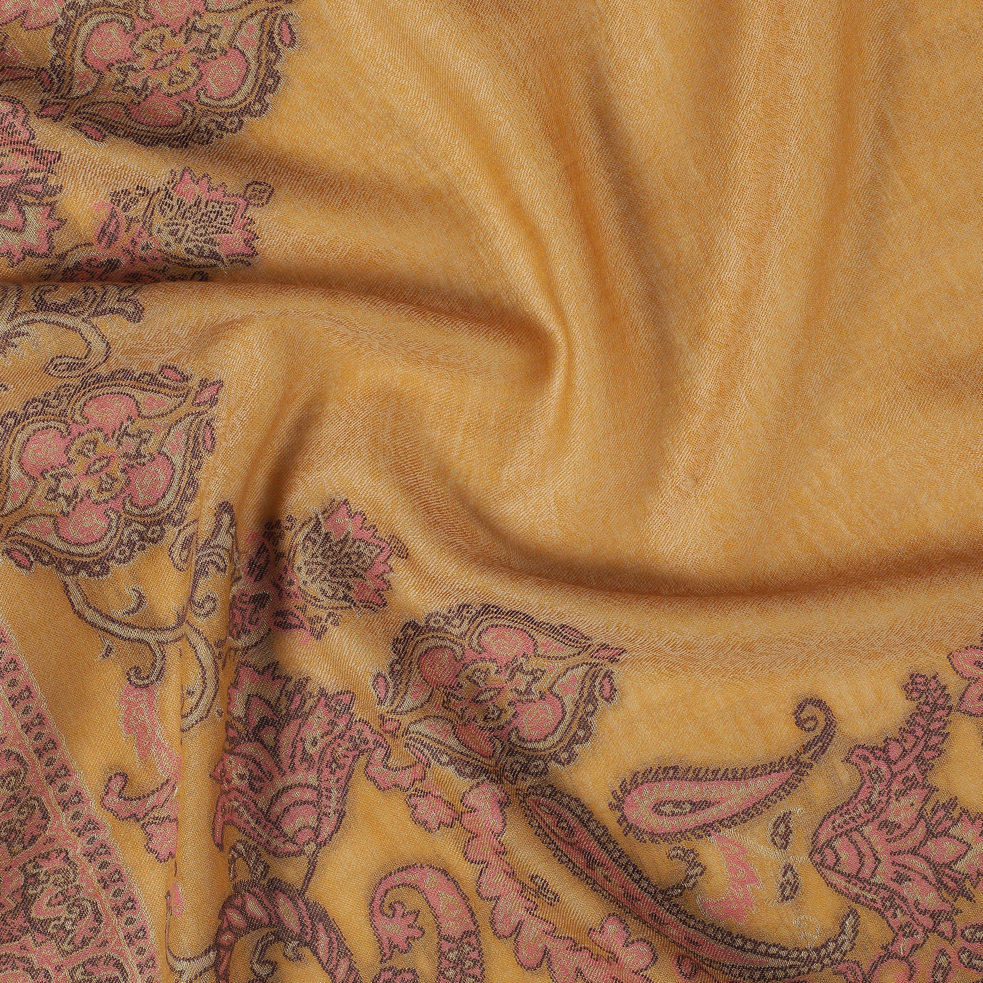 Qiraat Woven Design Wool Metallic Stole