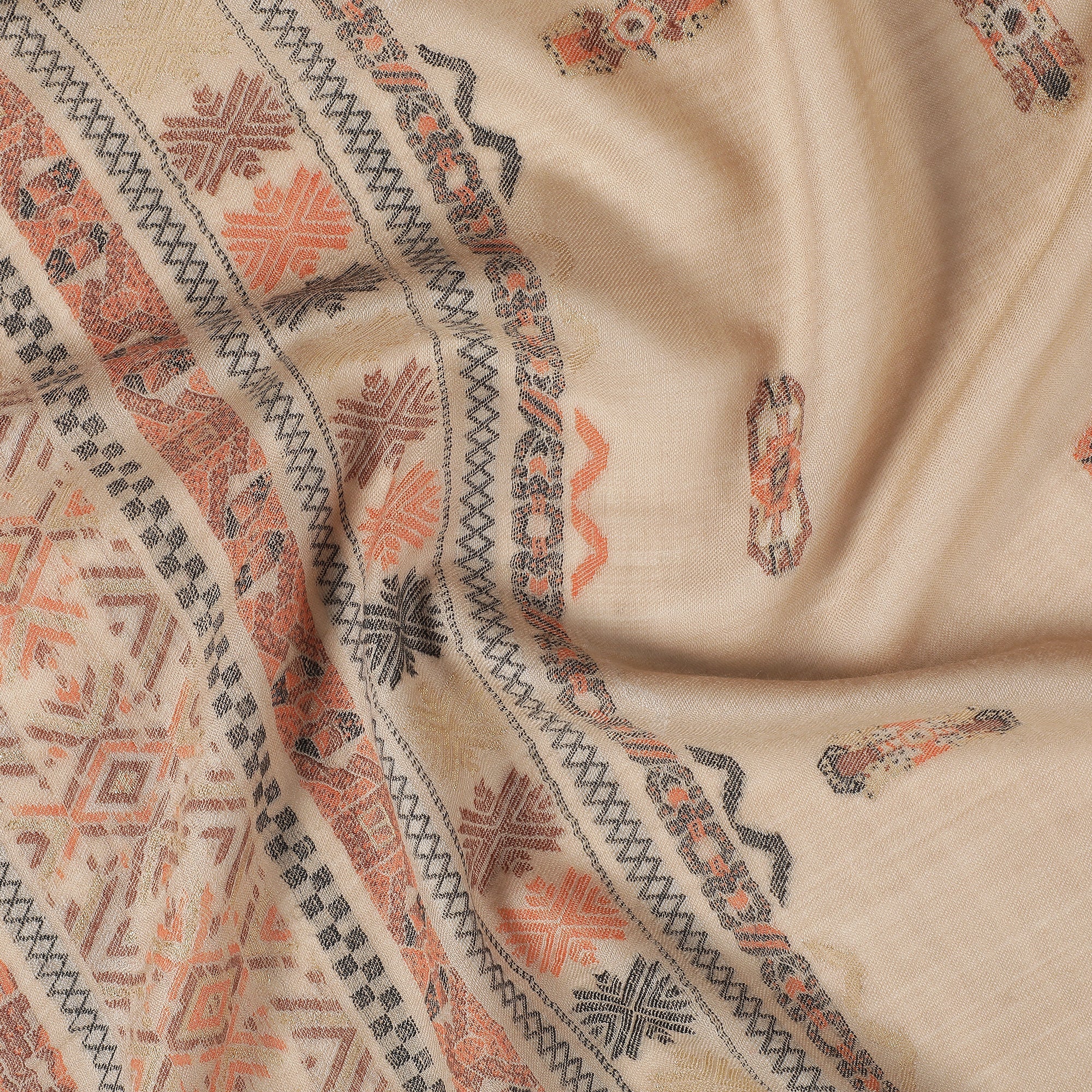 Bold Beauty Metallic Jacquard Wool Stole