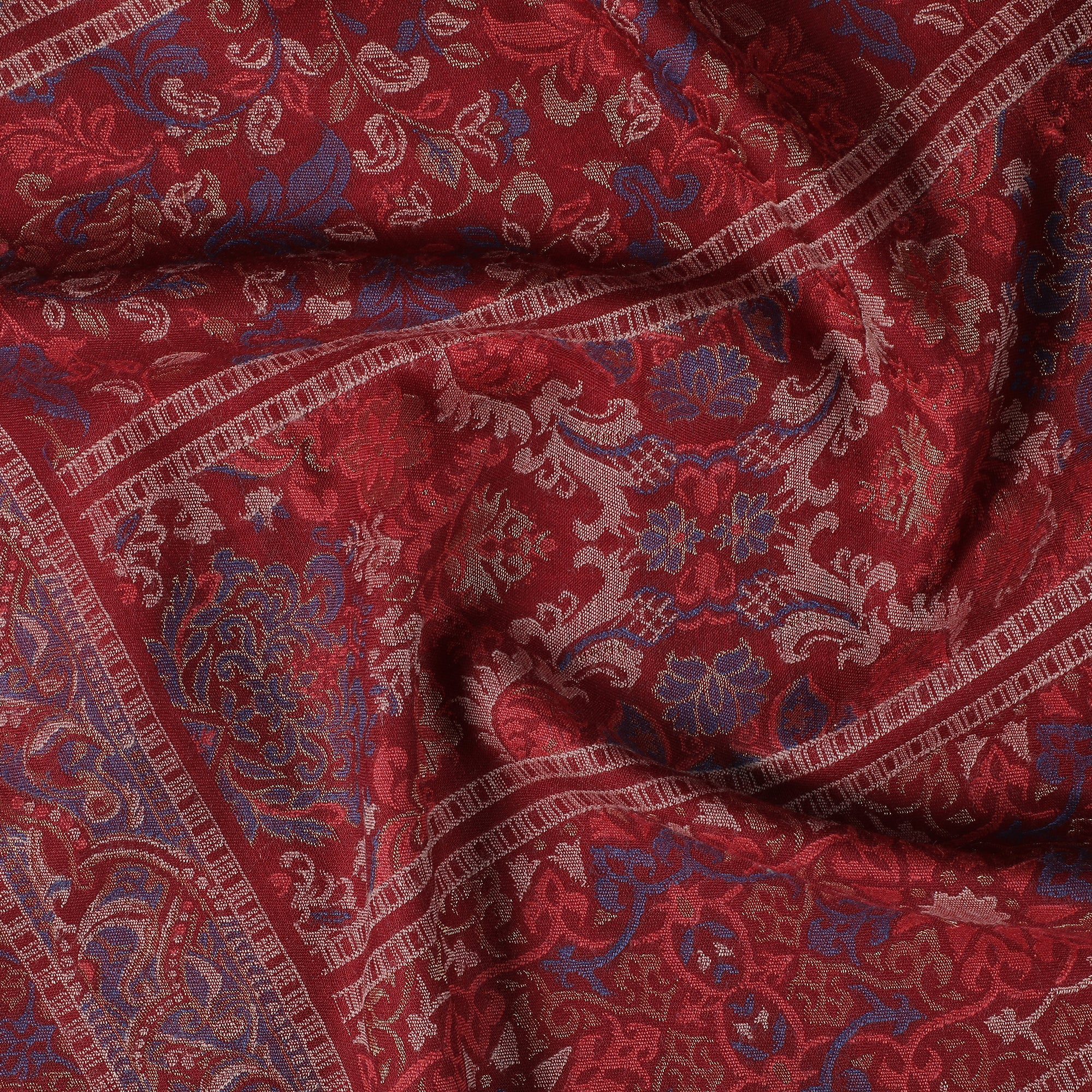 Tahani Woven Design Wool Metallic Stole