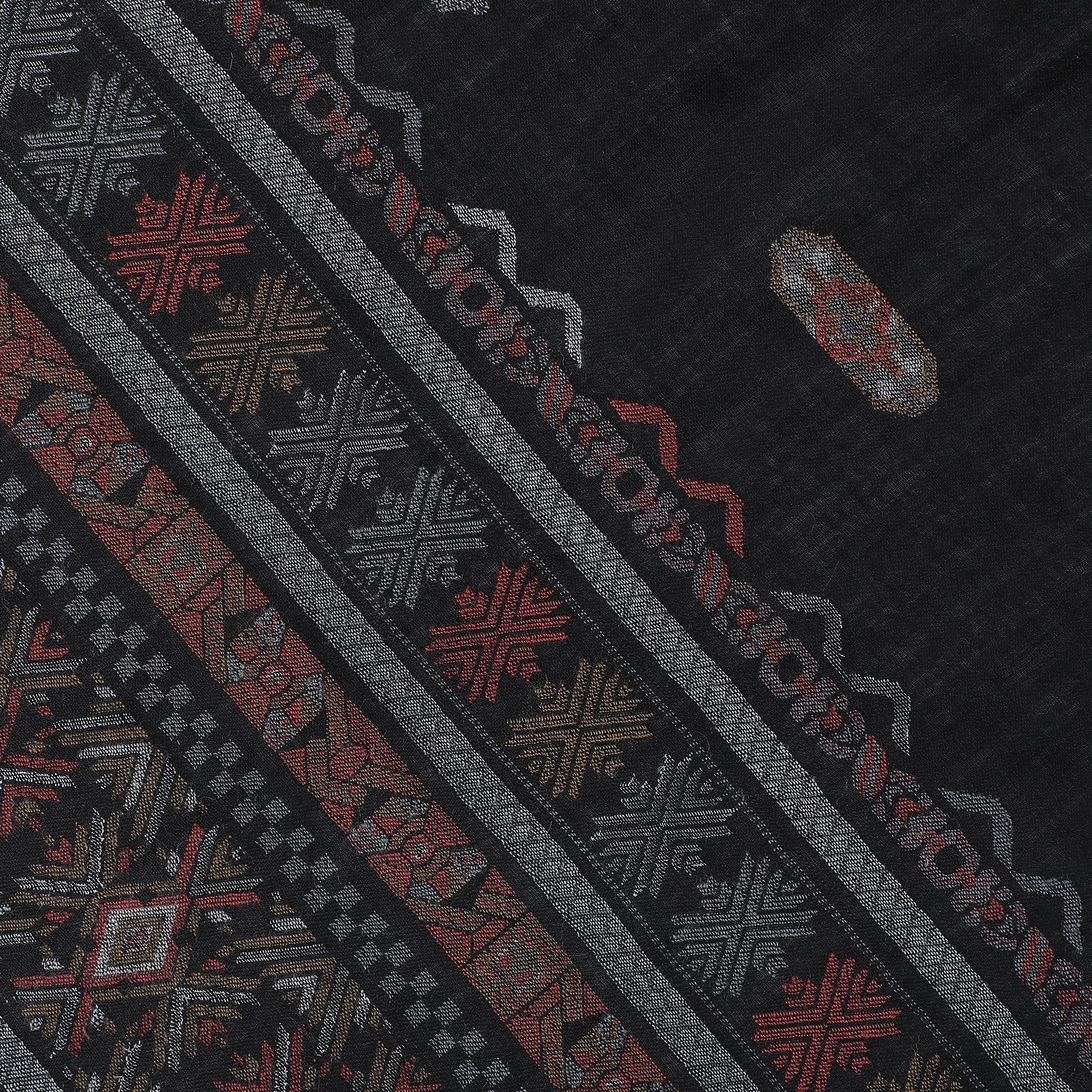 Bold Beauty Metallic Jacquard Wool Stole