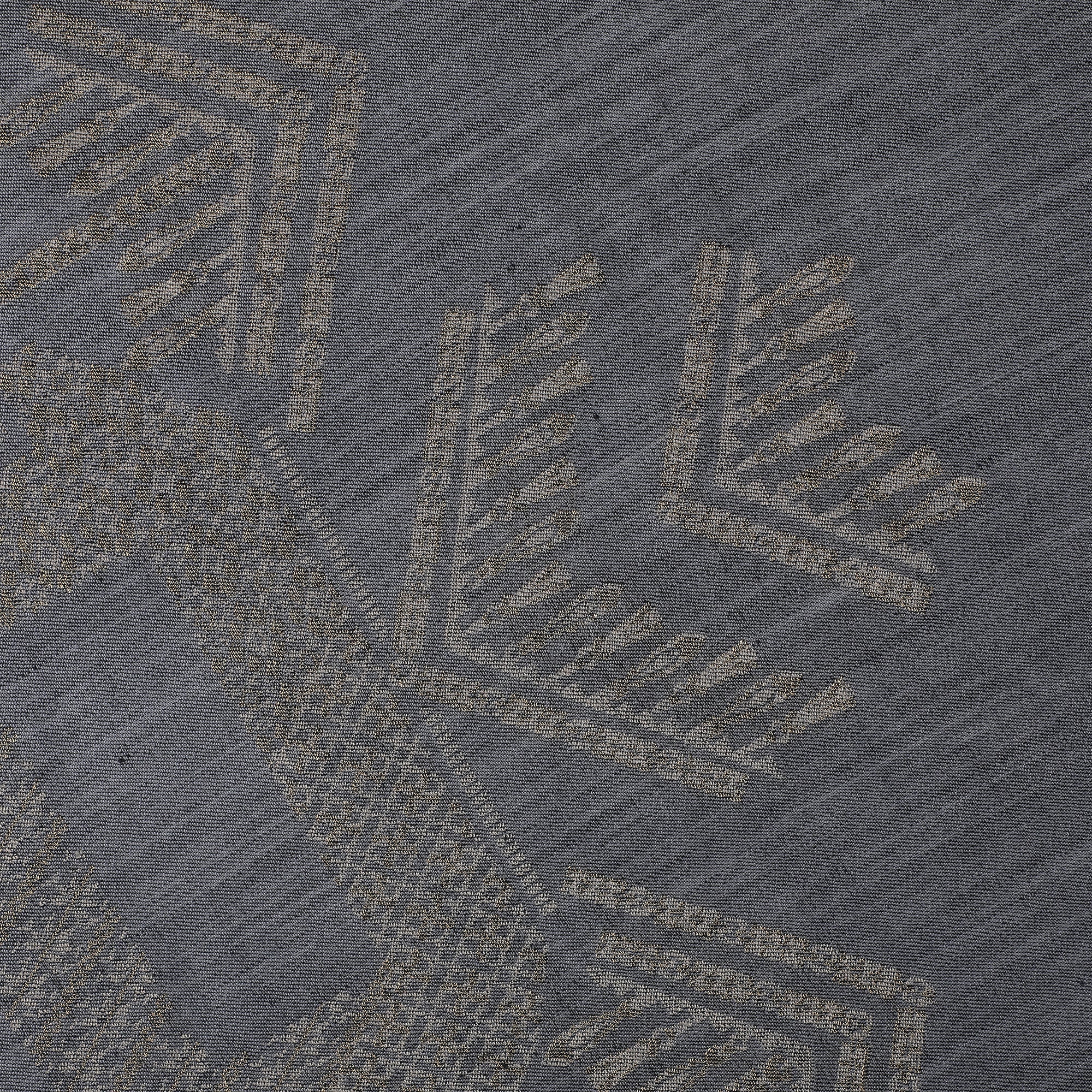 Jet Metallic Wool Jacquard Shawl