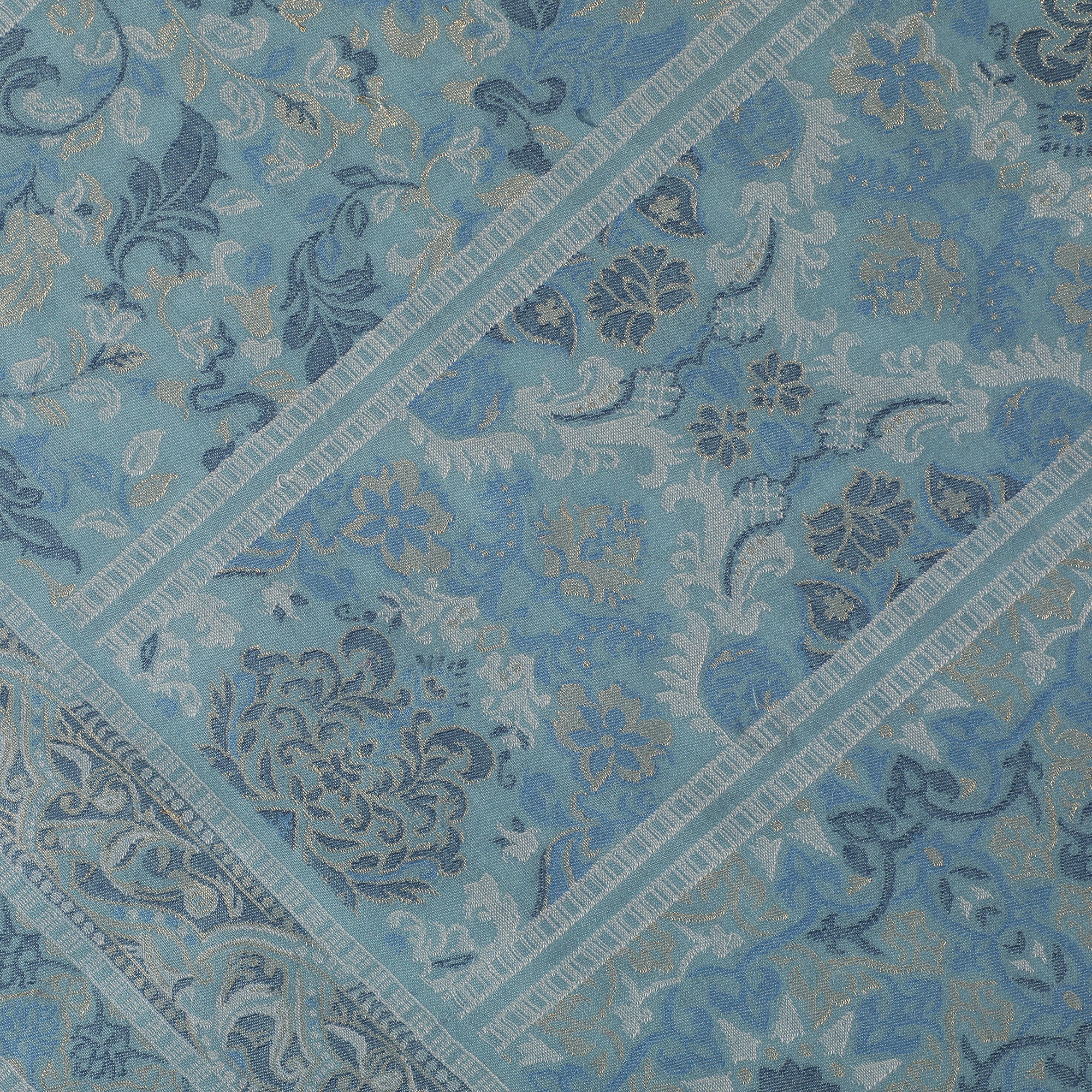 Tahani Woven Design Wool Metallic Stole