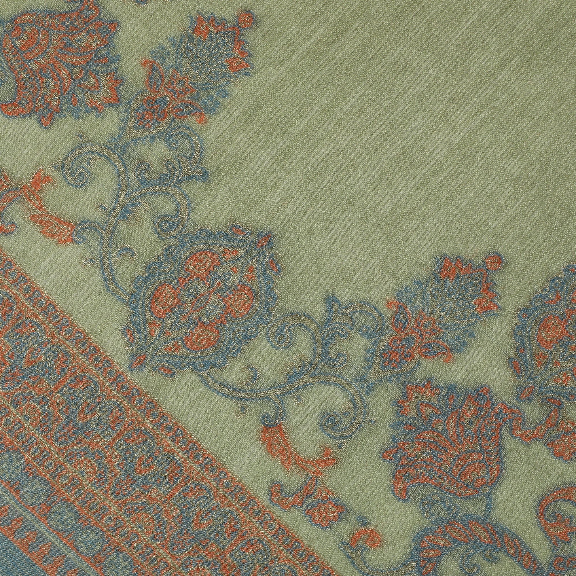 Qiraat Woven Design Wool Metallic Stole