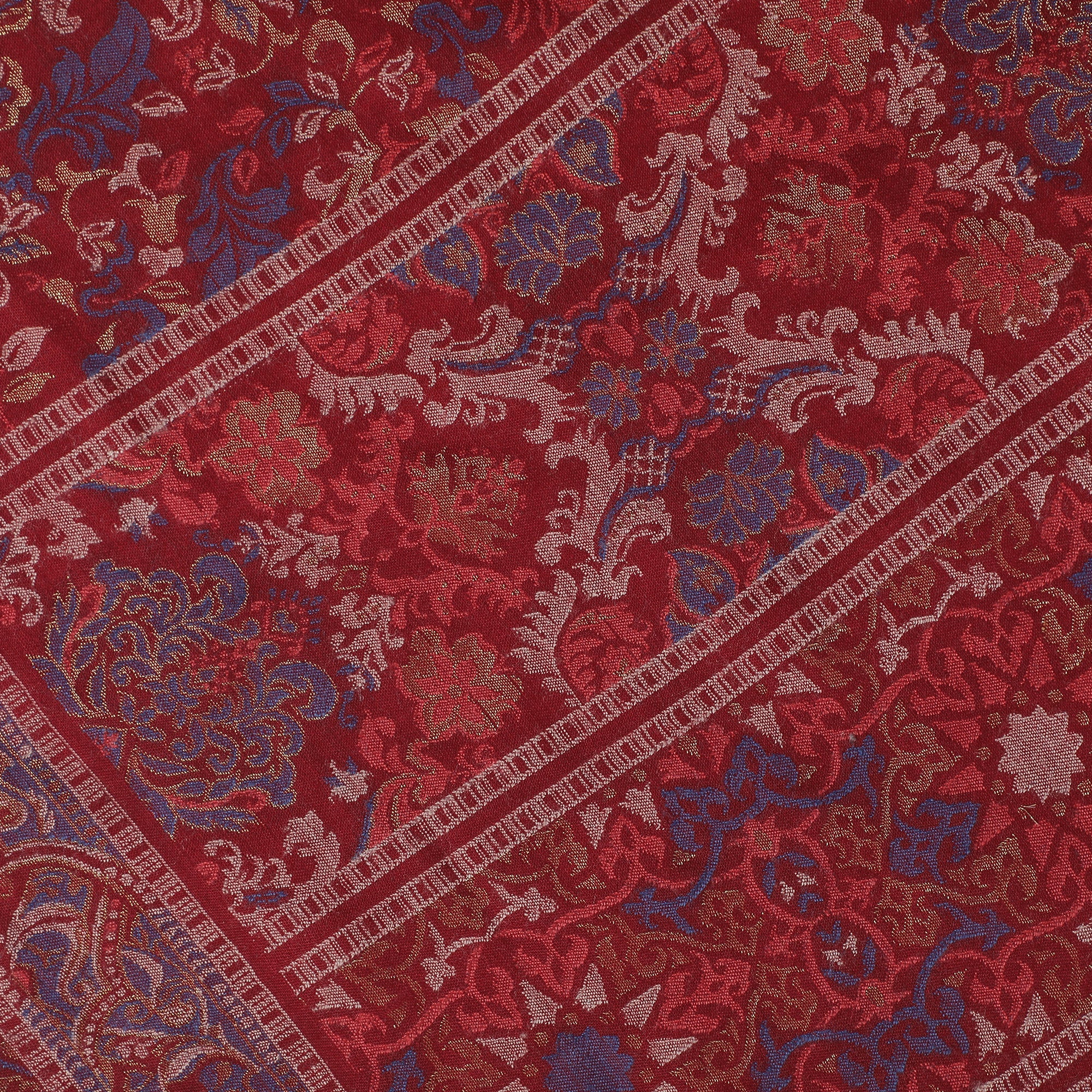 Tahani Woven Design Wool Metallic Stole