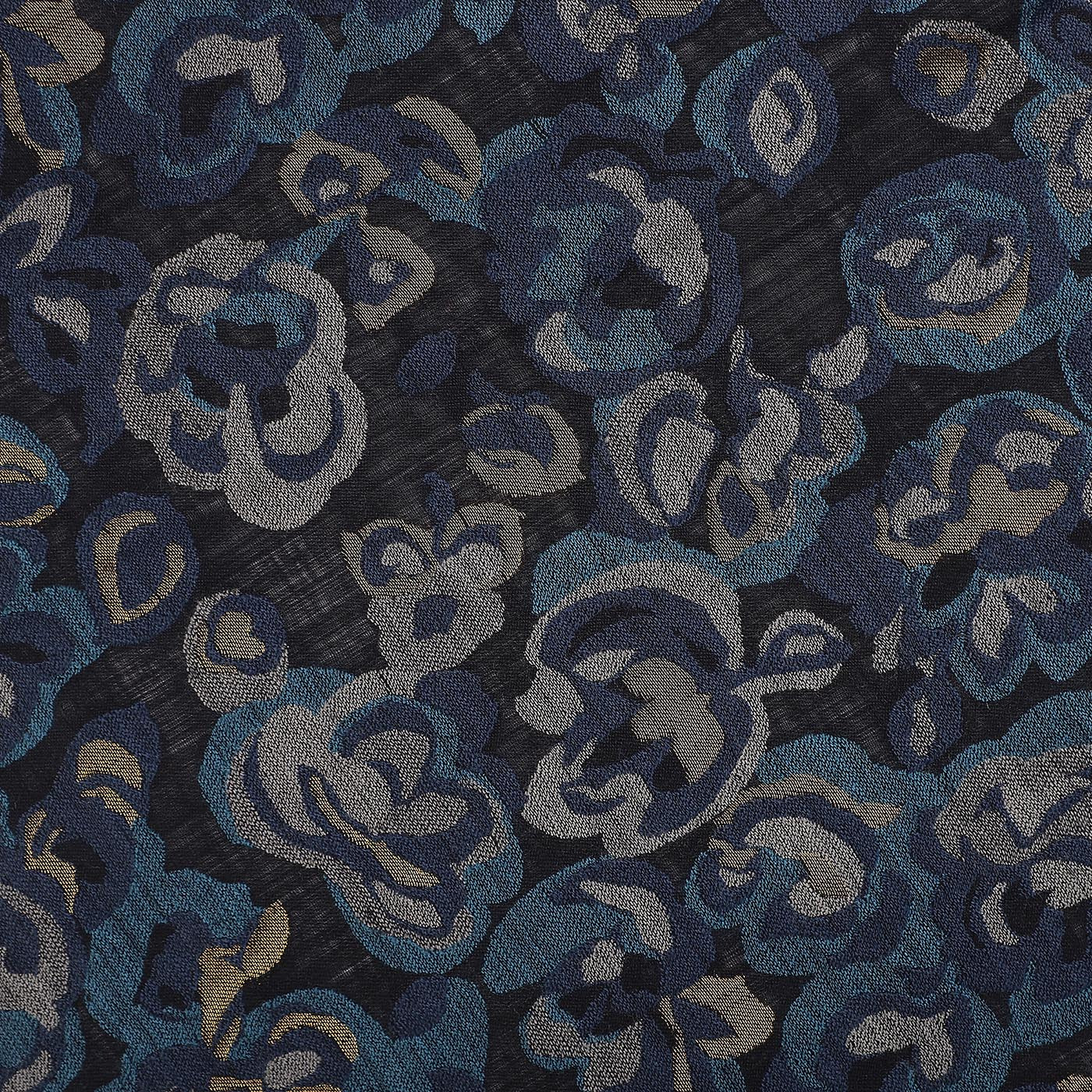 Vivid Wool & Lurex Jacquard Stole