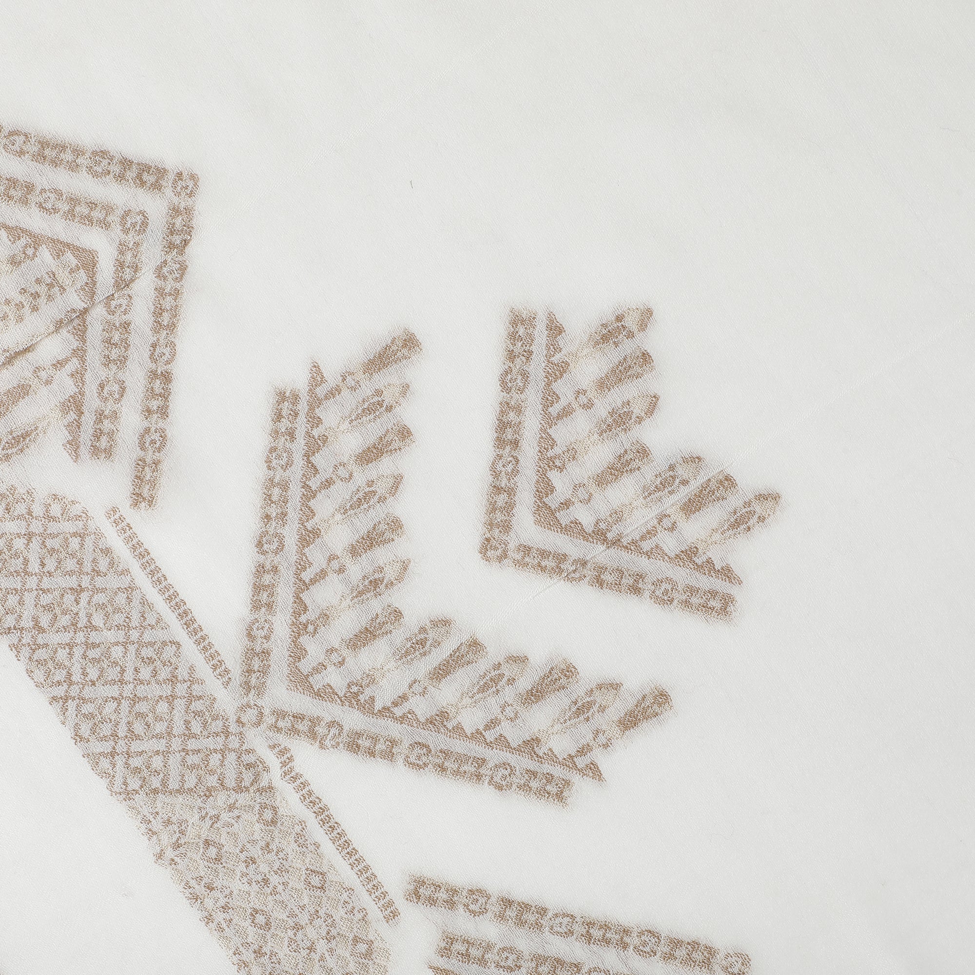 Jet Metallic Wool Jacquard Shawl