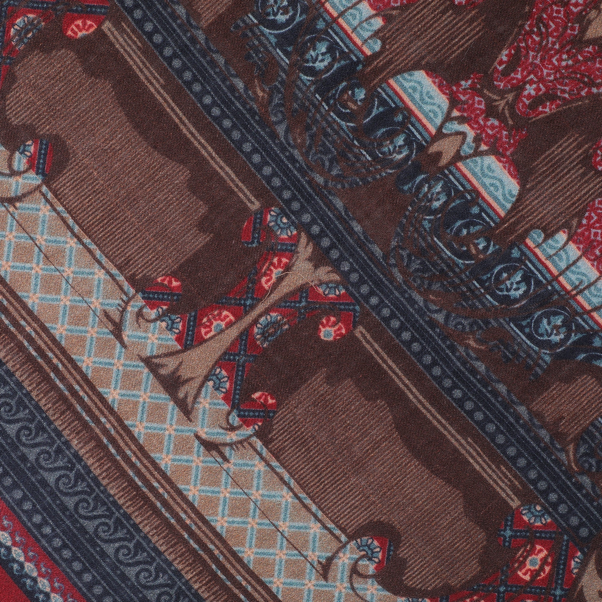 Mehwish Printed Wool Mettalic Stole
