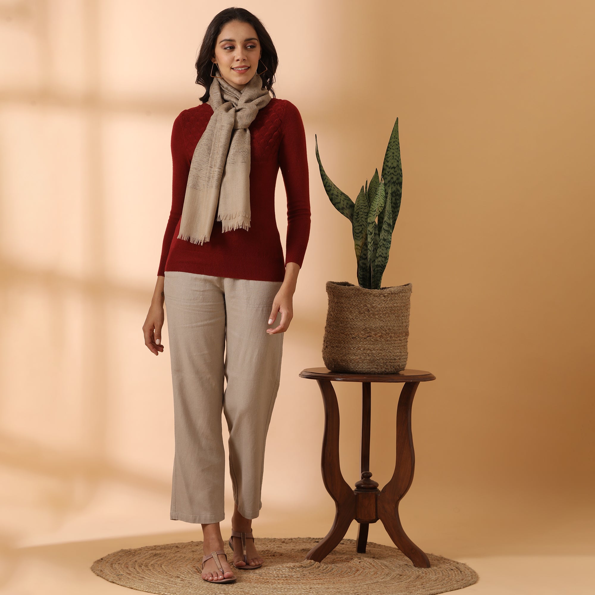 woolen stole for ladies -Shingora