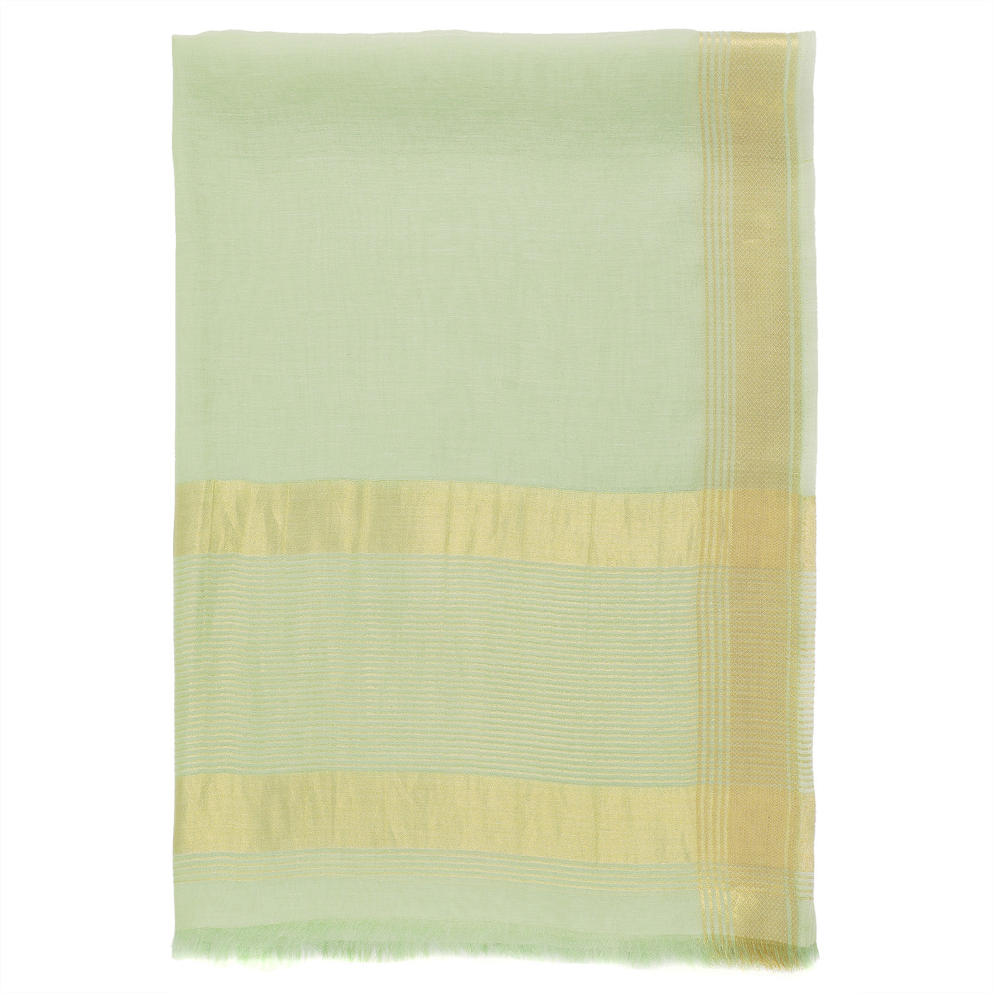 Sea Green Dobby Woven Zari Dupatta