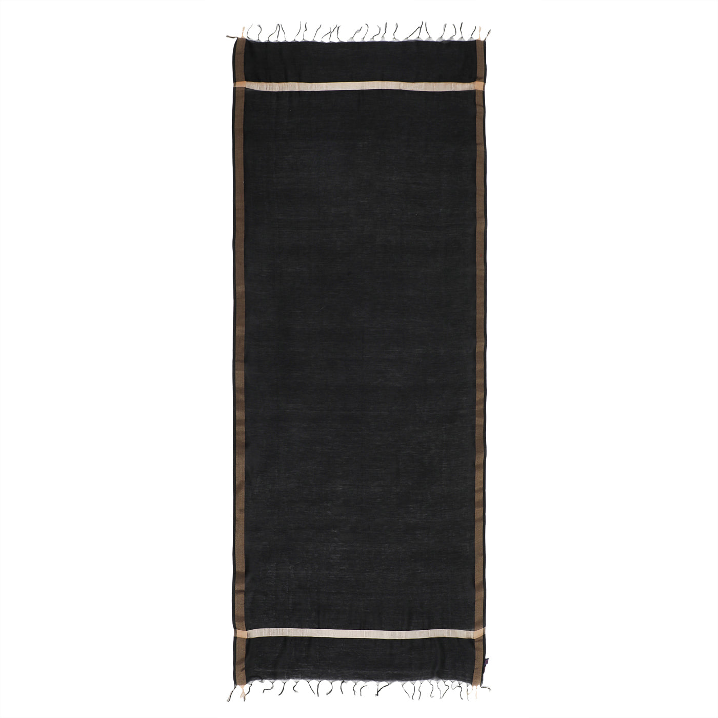 Black Cotton Silk Dobby Dupatta