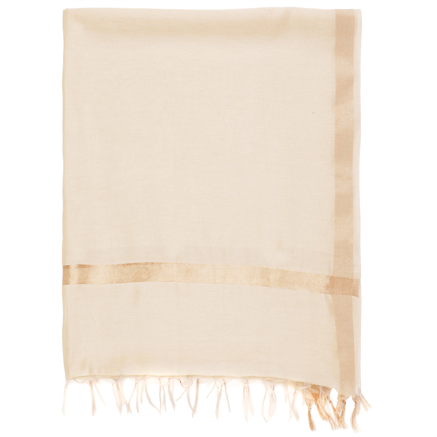 Dark Beige Cotton Silk Dobby Dupatta