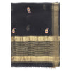 Black Silk Blend Embroidered Dupatta