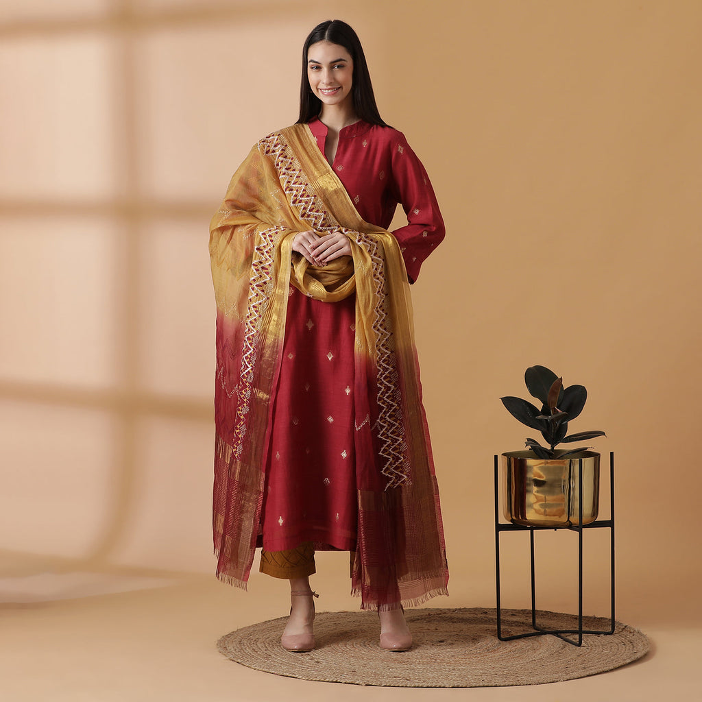 Silk Dupattas Online - Shingora