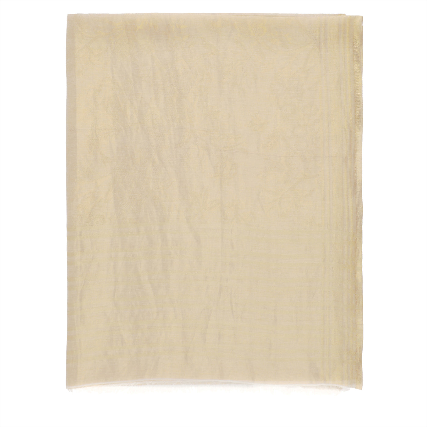 Beige Jacquard Silk Blend Dupatta
