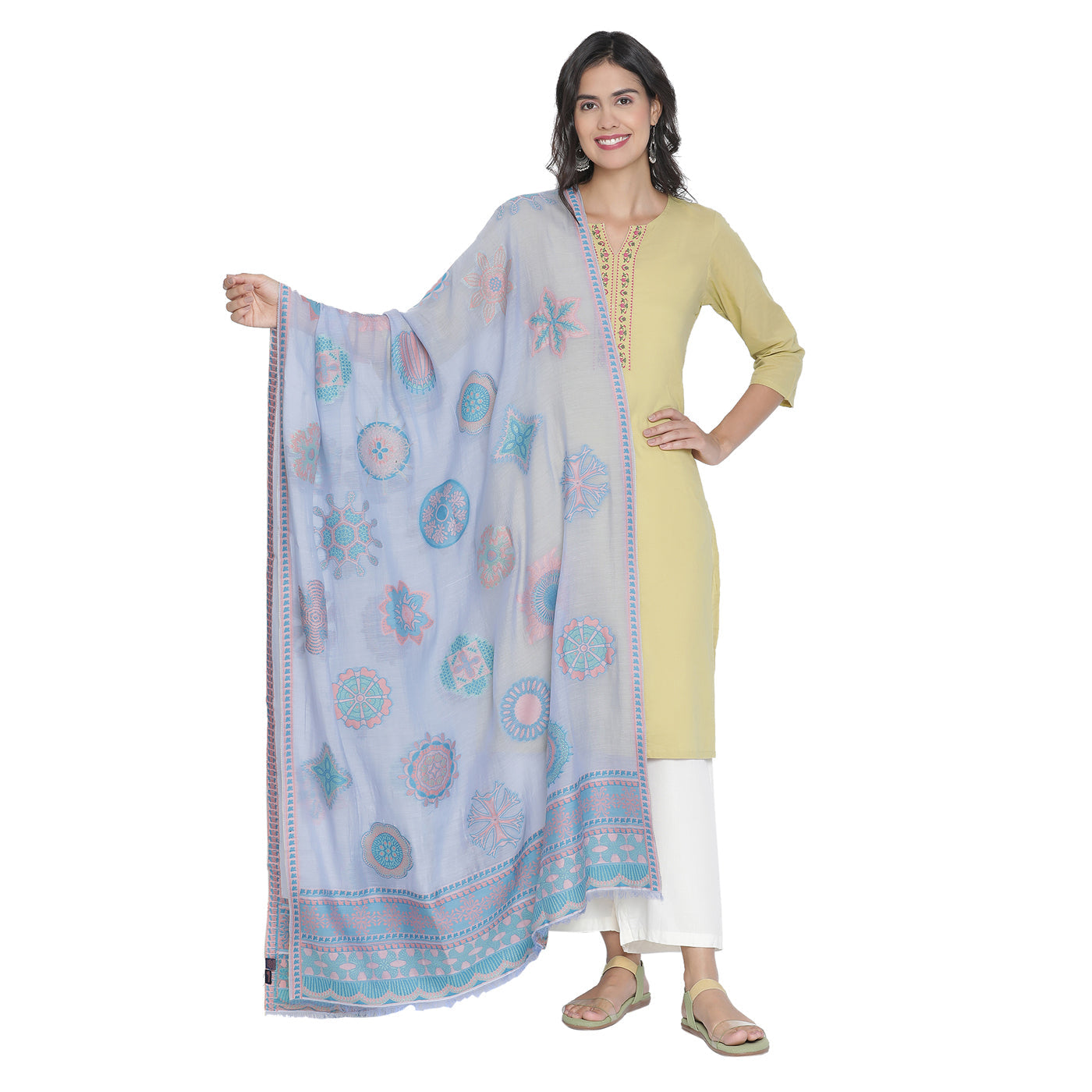 Ikhtiyar: The Polka Design Jacquard Dupatta