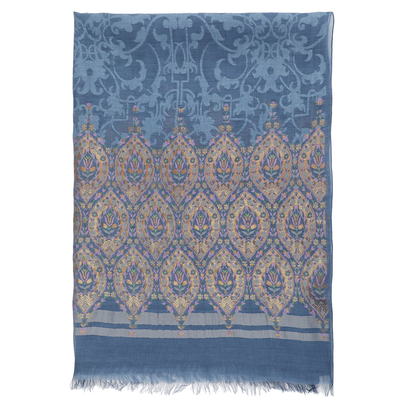 Blue Jacquard Bamberg/Tencel Dupatta