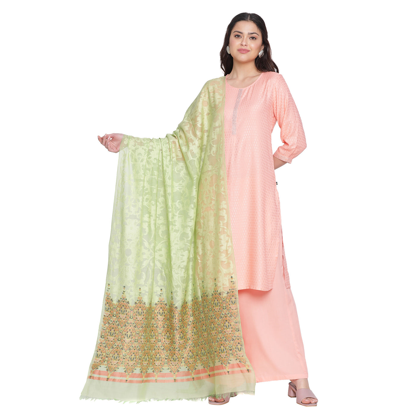 Pista Jacquard Bamberg/Tencel Dupatta