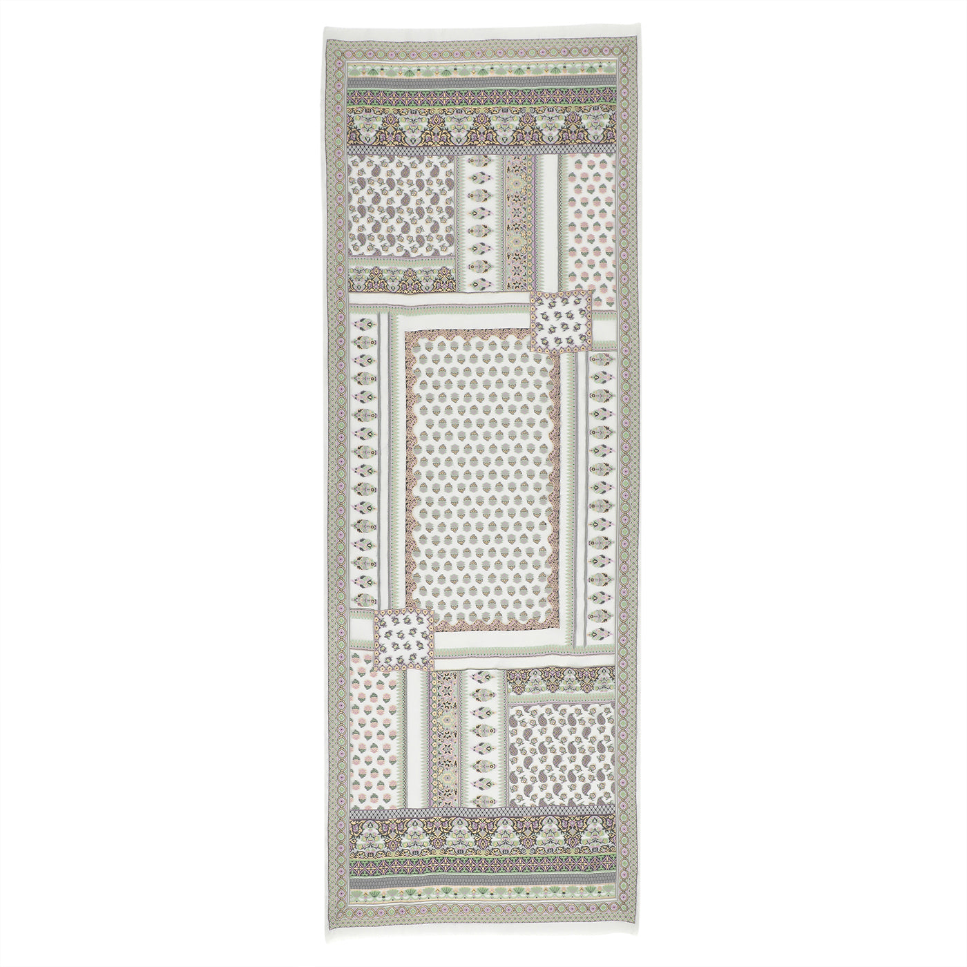 Off White Jacquard Silk/Zari Blend Dupatta
