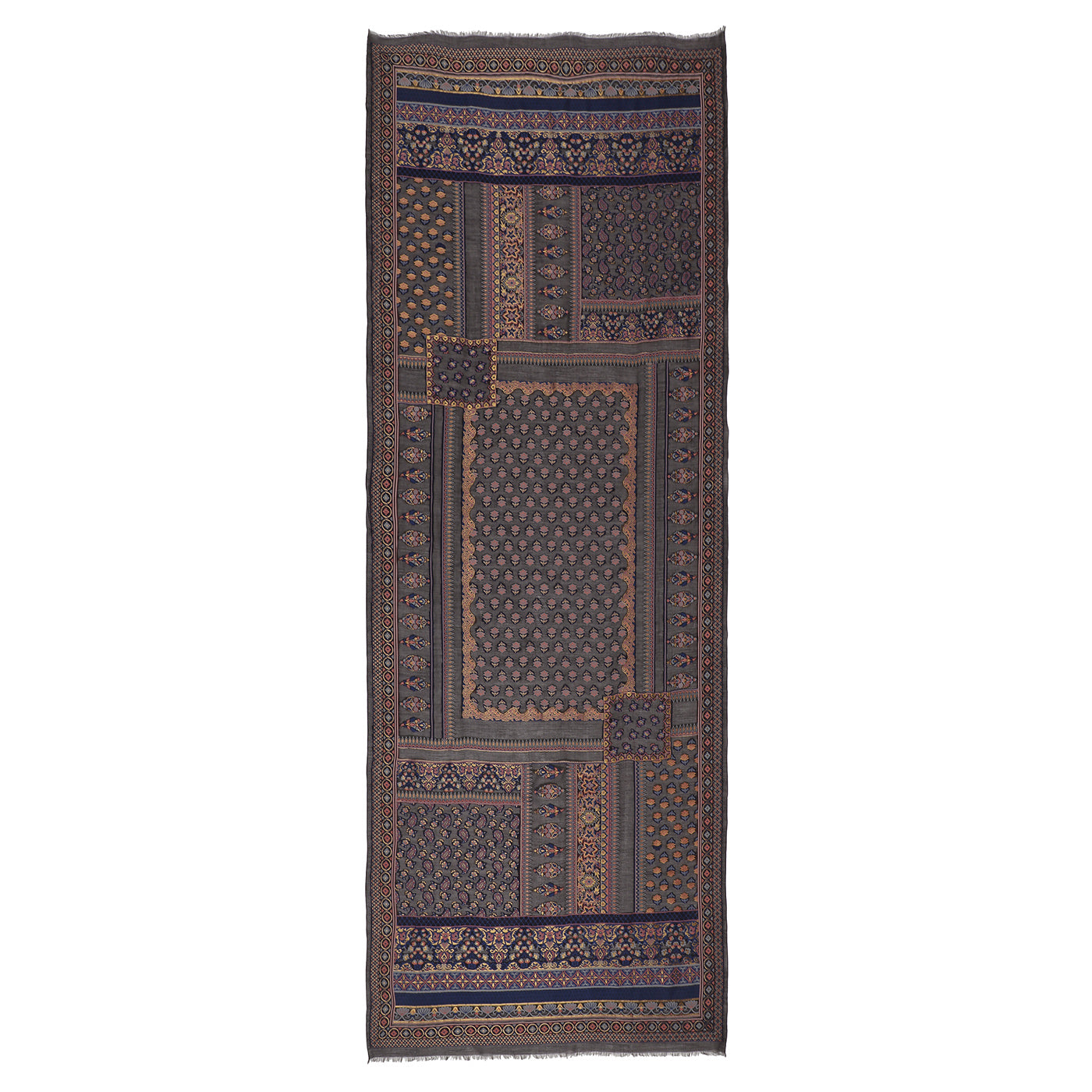 Black Jacquard Silk/Zari Blend Dupatta