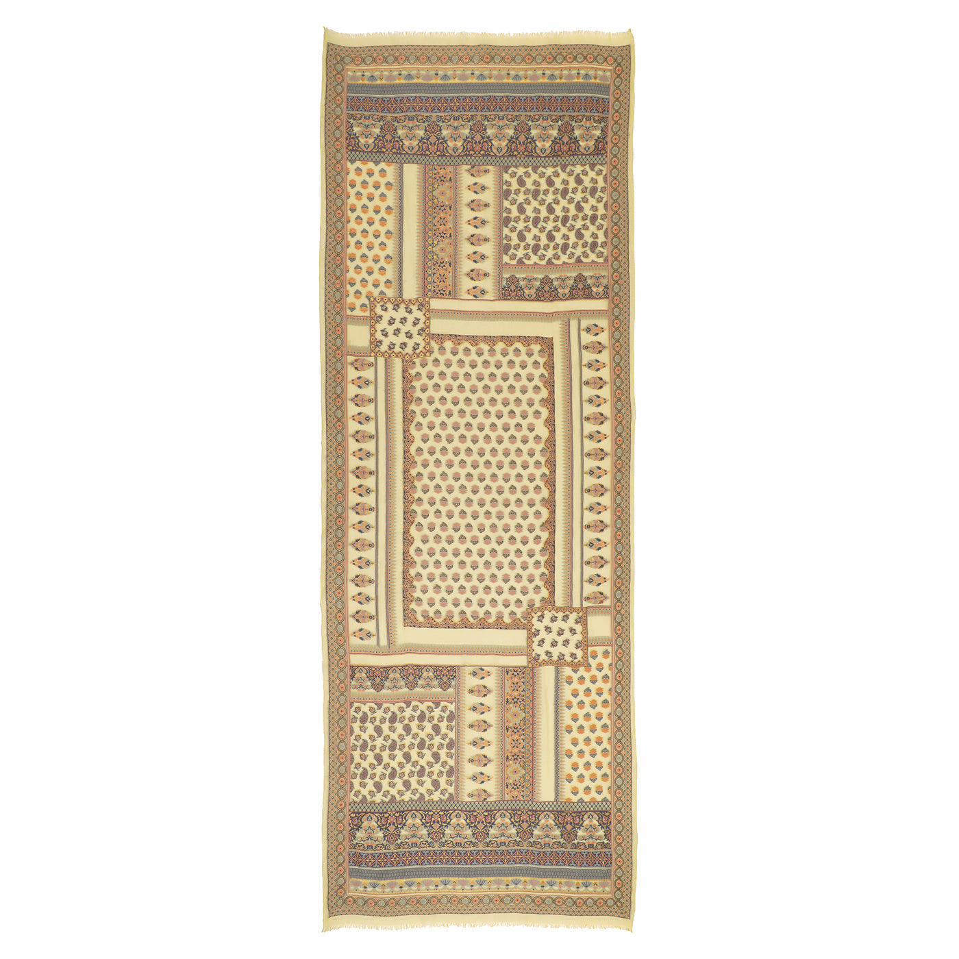 Yellow Jacquard Silk/Zari Blend Dupatta