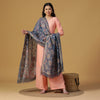 Blue Jacquard Blend Dupatta